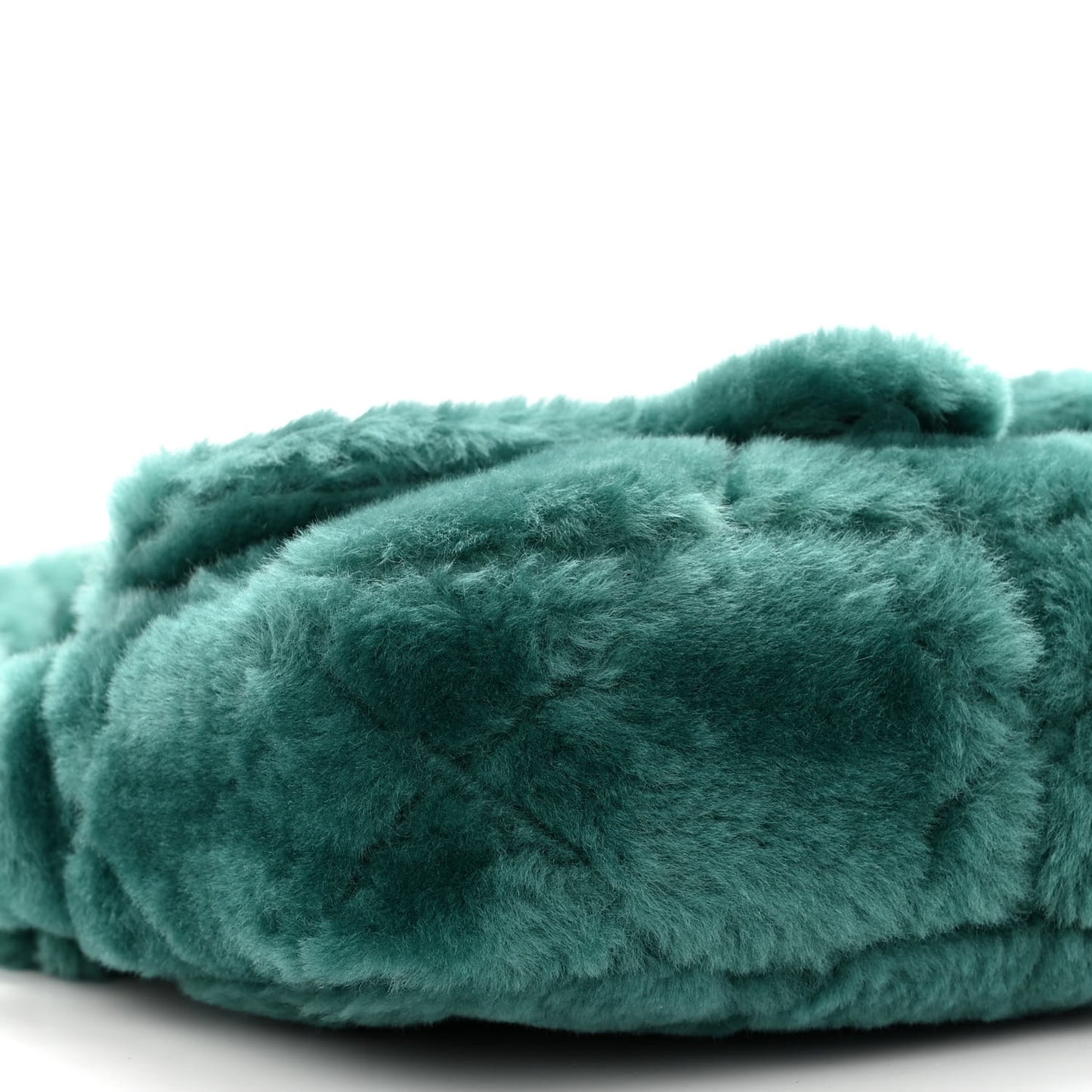 Shearling Lambskin Quilted Flap Green