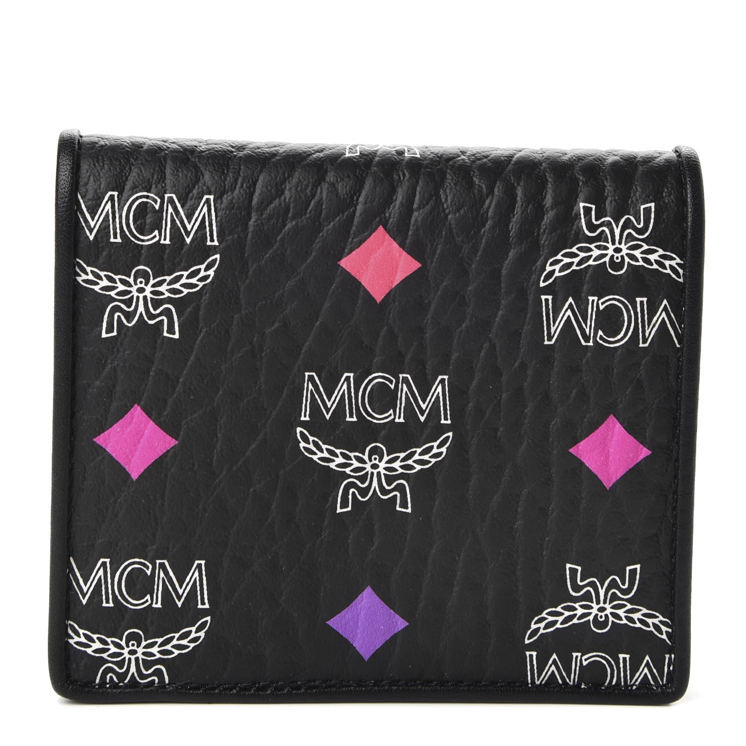MCM Skyoptic Visetos ID Wallet Spectrum Diamond Black 1 of 7