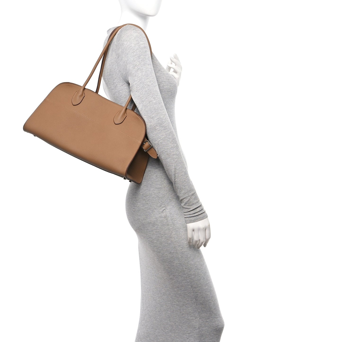 Grained Calfskin EW Margaux Taupe