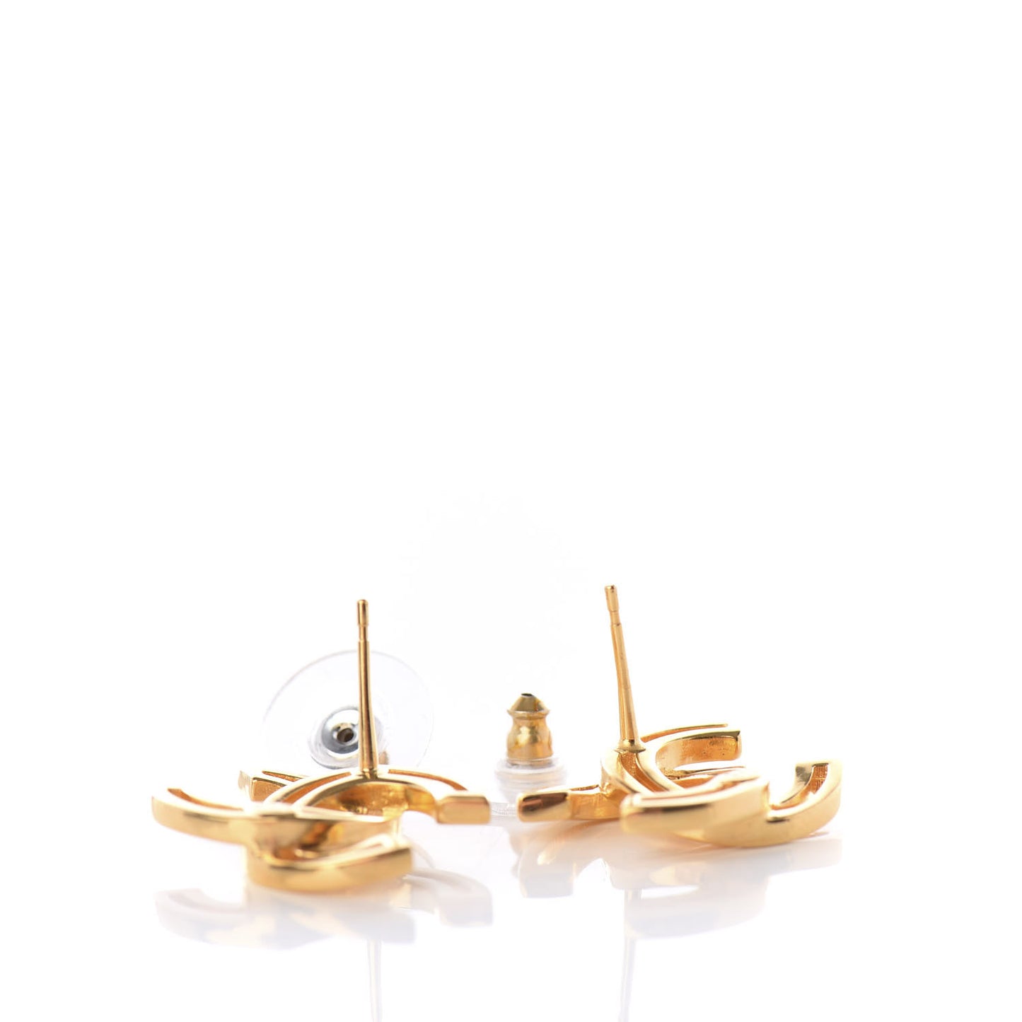 Metal Obazine CC Earrings Gold