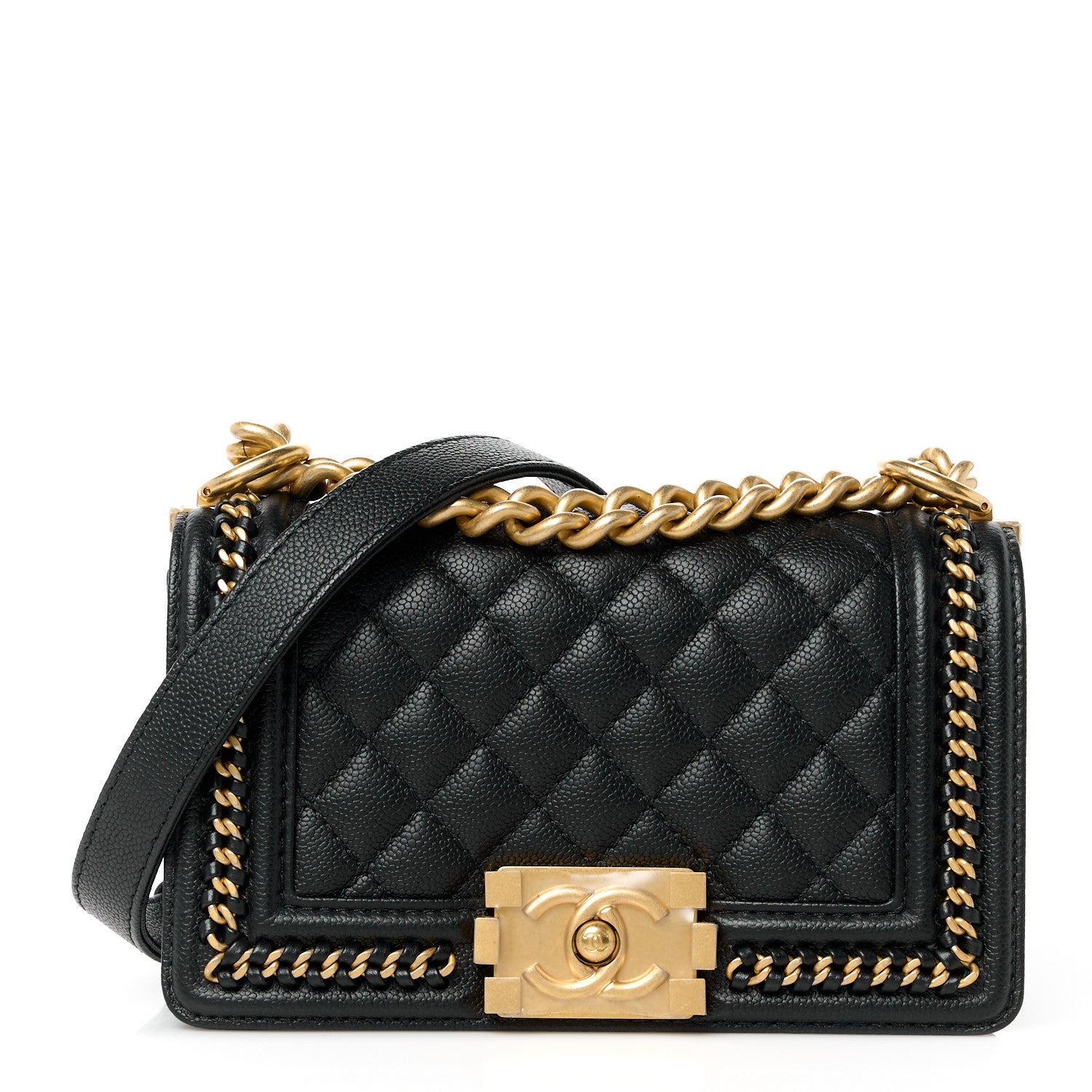 Chanel Caviar Quilted Small Chain Around Boy Flap Black 1 of 10