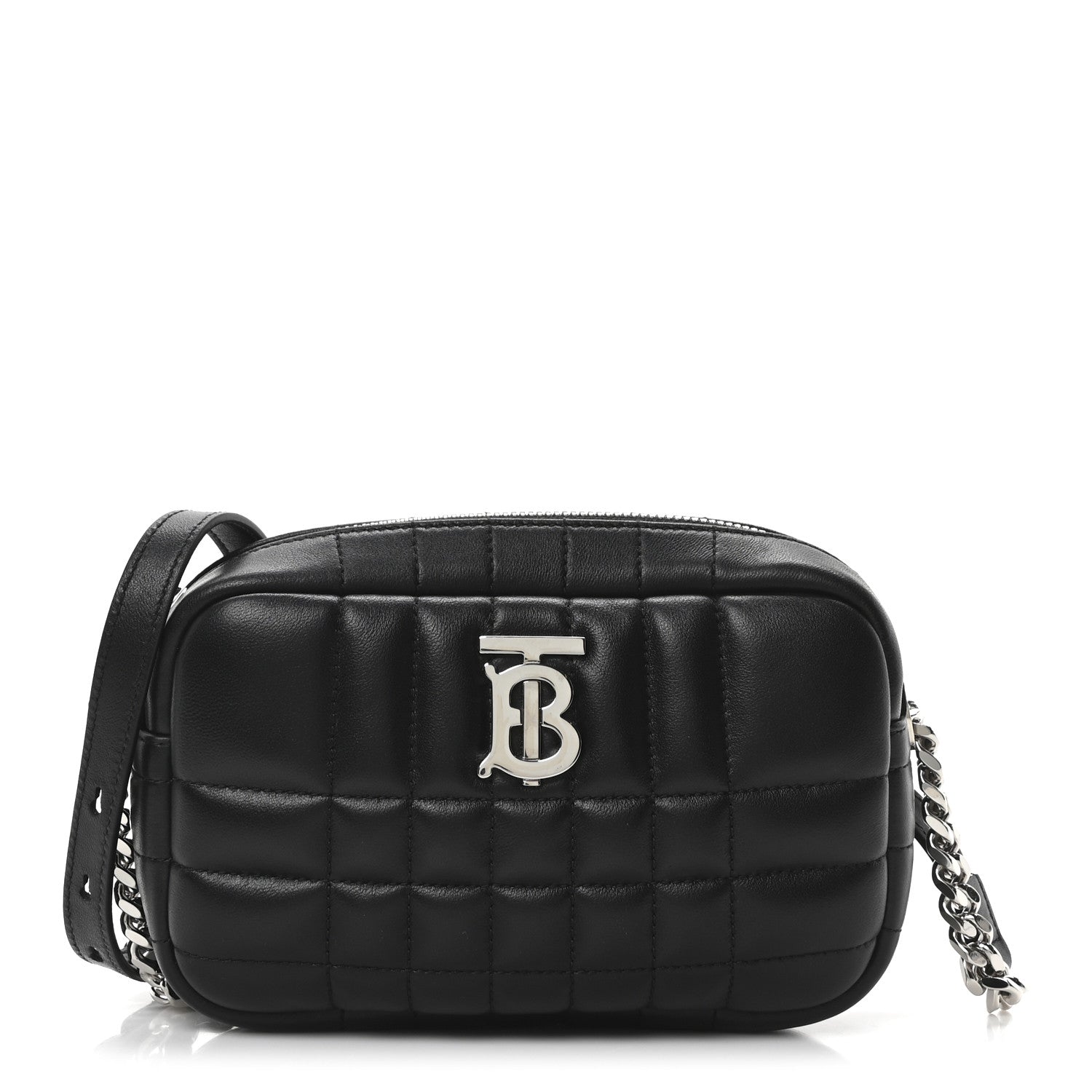 Burberry Calfskin Quilted Mini Lola Camera Bag Black 1762814
