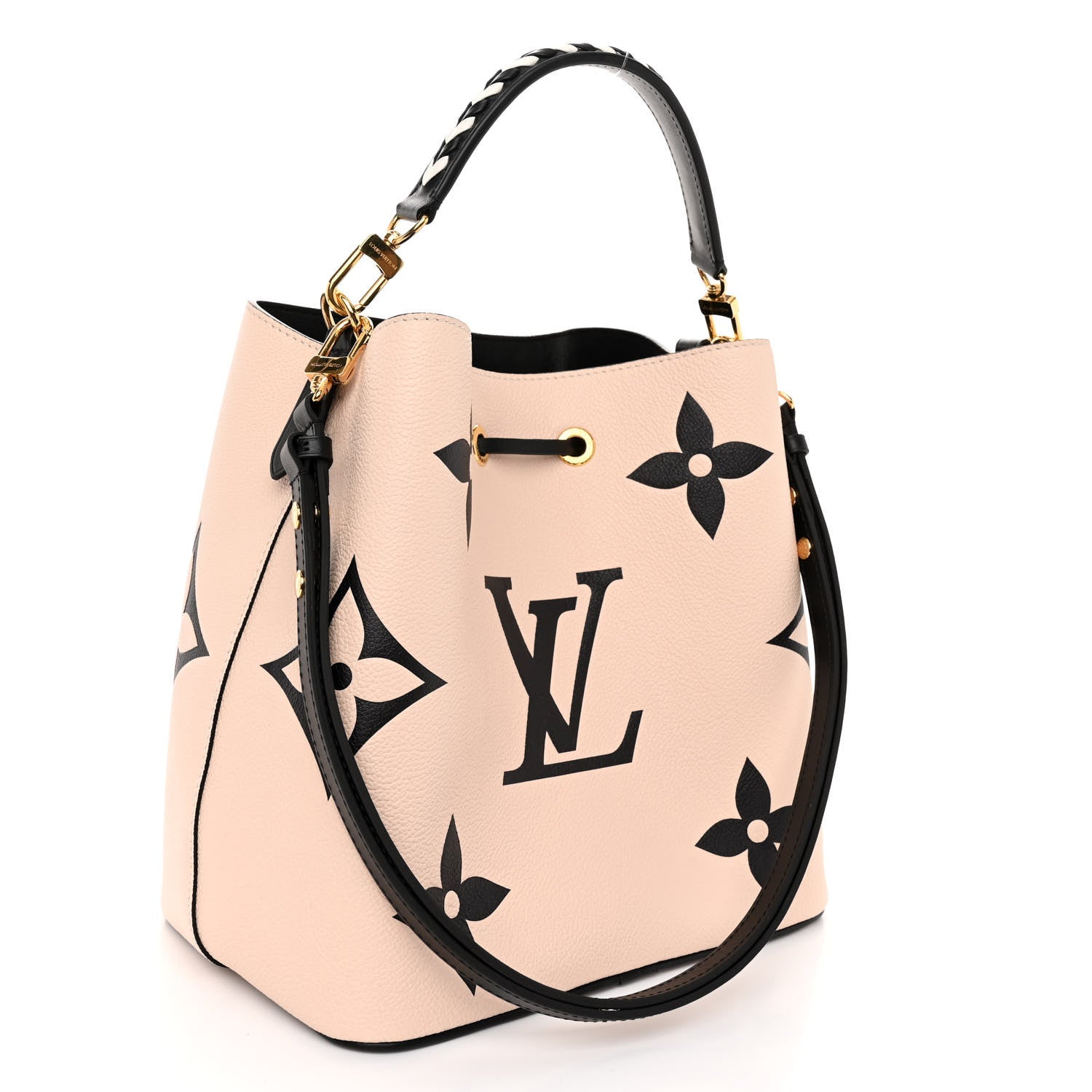 Louis Vuitton LOUIS VUITTON Empreinte Monogram Giant Crafty Neonoe MM Creme Black 4 of 11