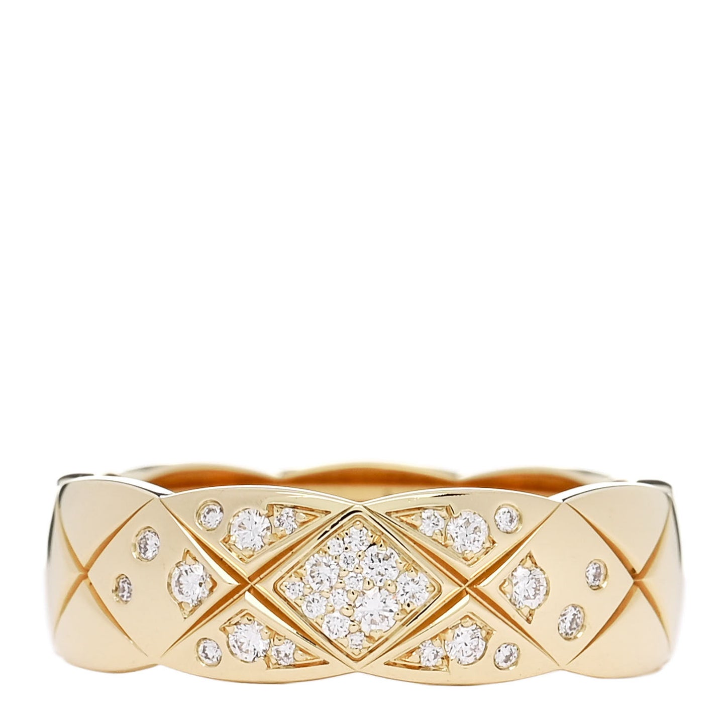 18K Yellow Gold Diamond Small Coco Crush Ring 58 8.5