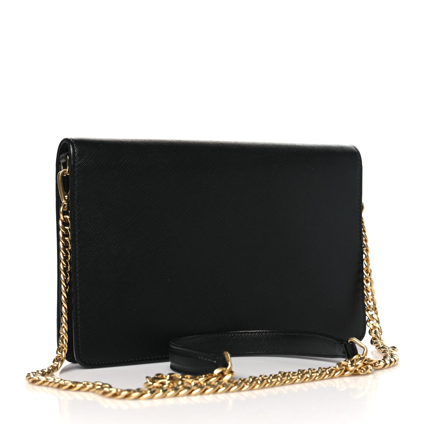 Saffiano Lux Mini Crossbody Bag Black
