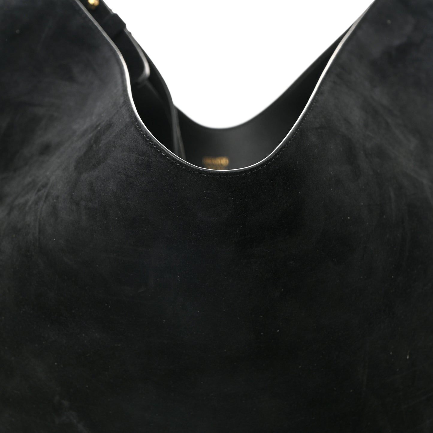 Suede Calfskin Medium Lotus Tote Black