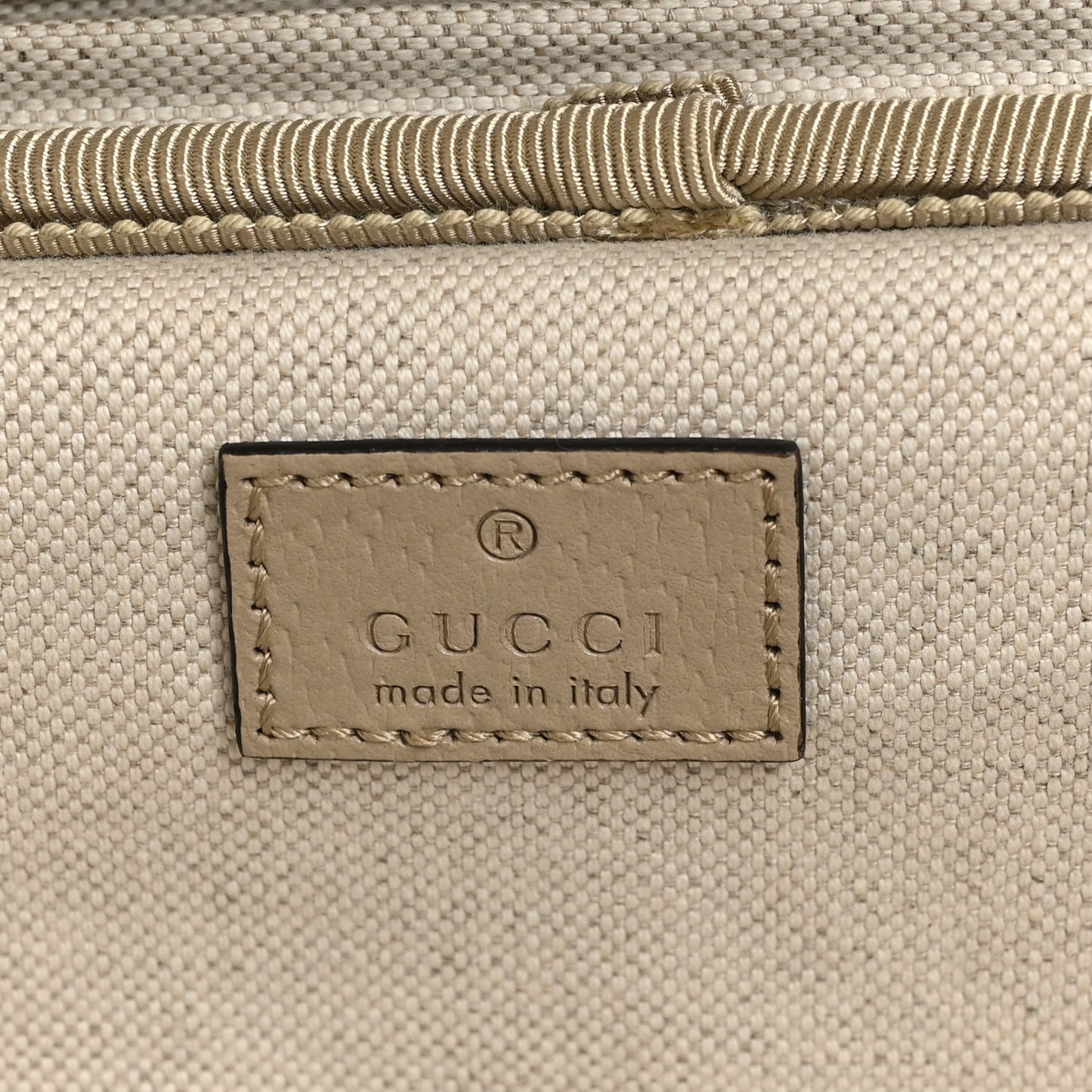 GG Supreme Monogram Textured Dollar Calfskin Web Small Savoy Cabin Trolley Beige Mystic White Oatmeal