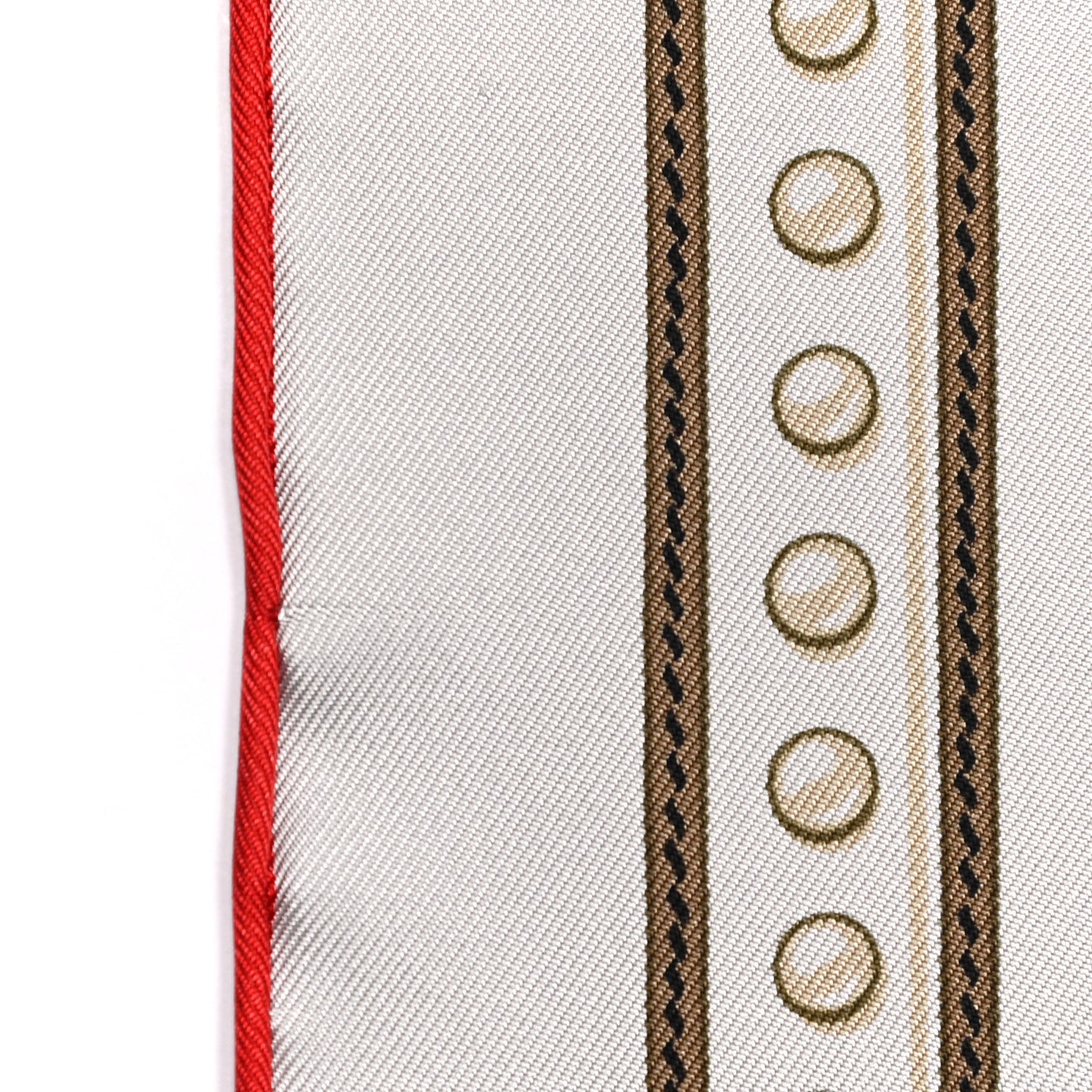 Silk En Roue Libre Scarf 90 Pierre Kaki Rouge