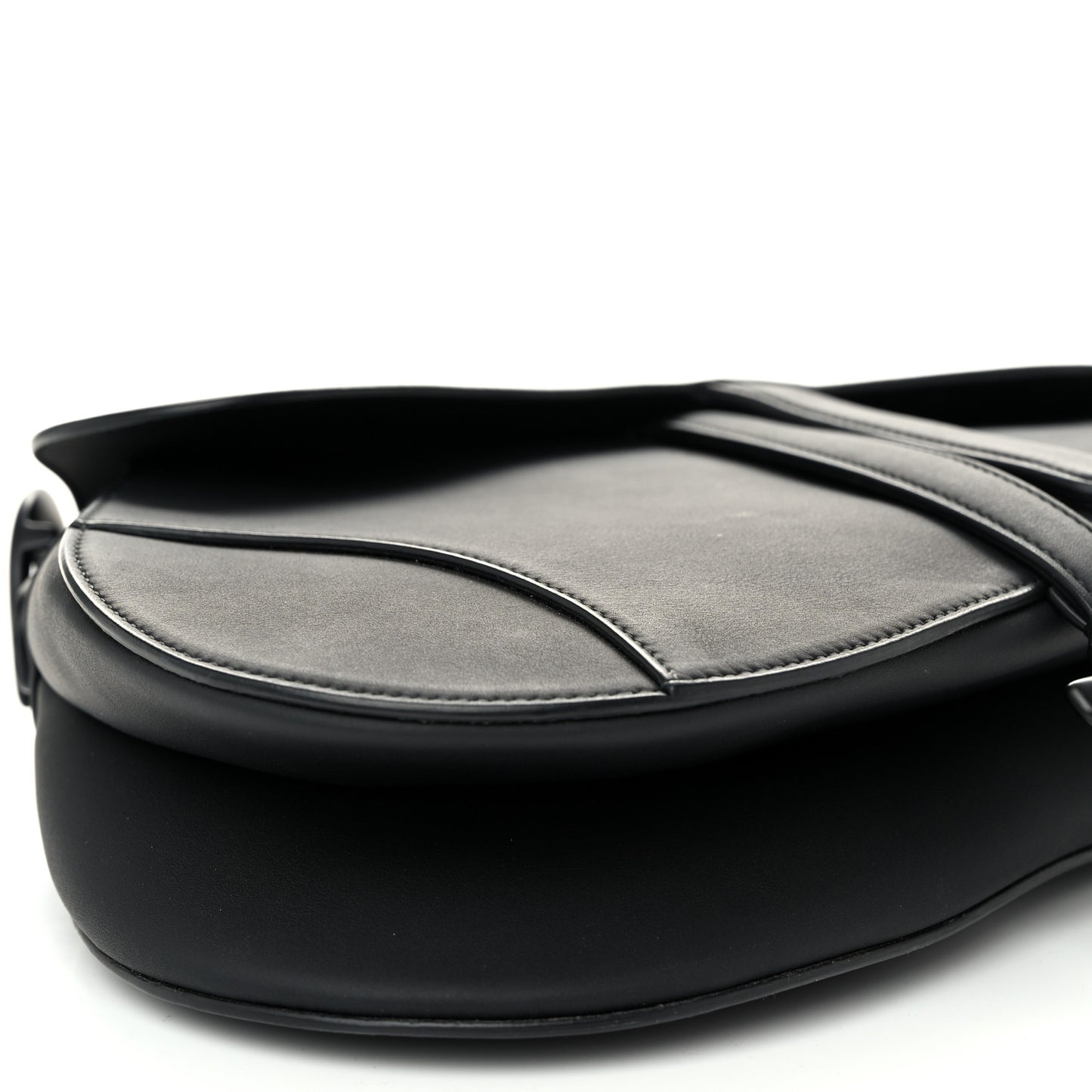 Ultra Matte Calfskin Saddle Bag Black