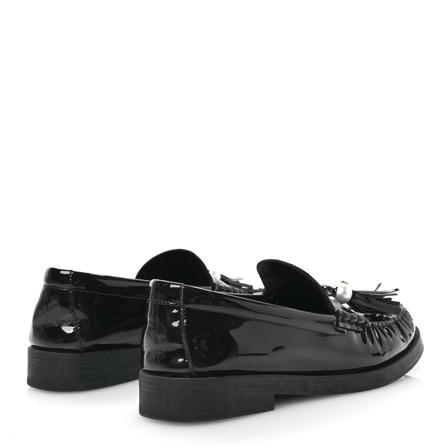 Patent Pearl Addie Loafers 40.5 Black