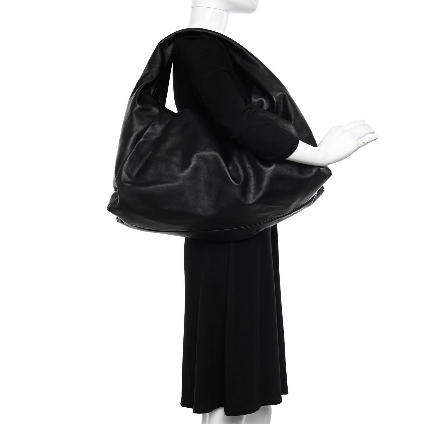 Smooth Butter Calfskin Large The Shoulder Pouch Black