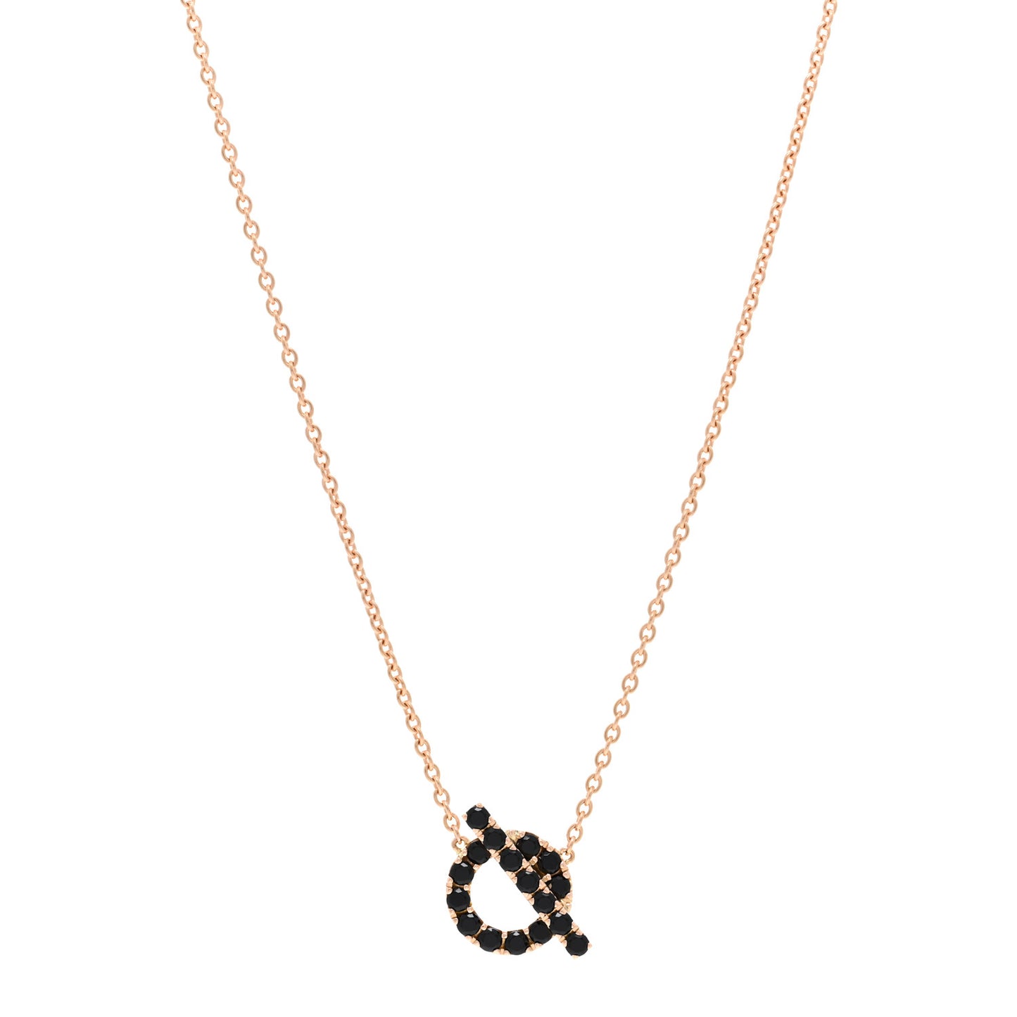 18K Rose Gold Black Spinel Finesse Pendant Necklace