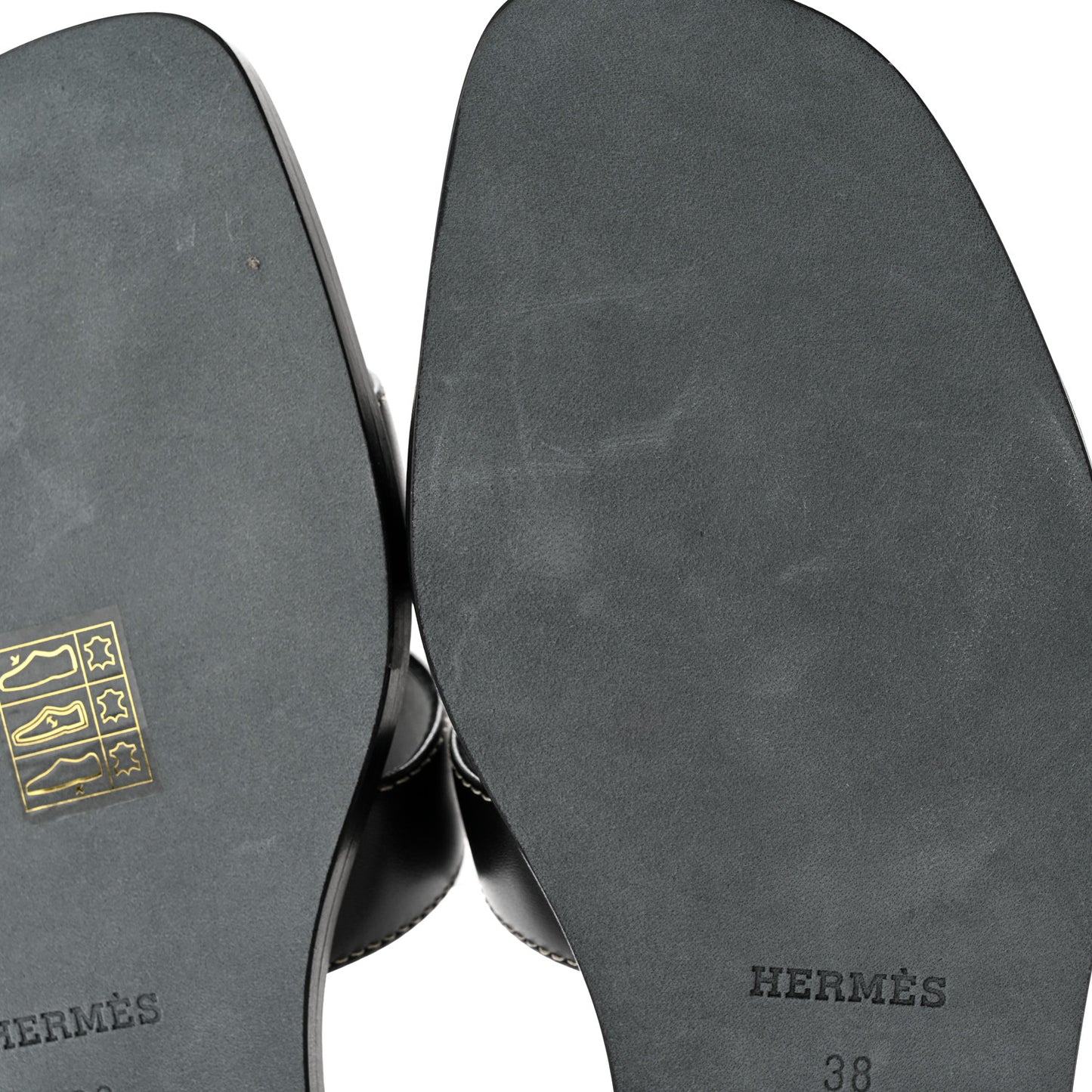 Box Calfskin Oran Sandals 38 Black