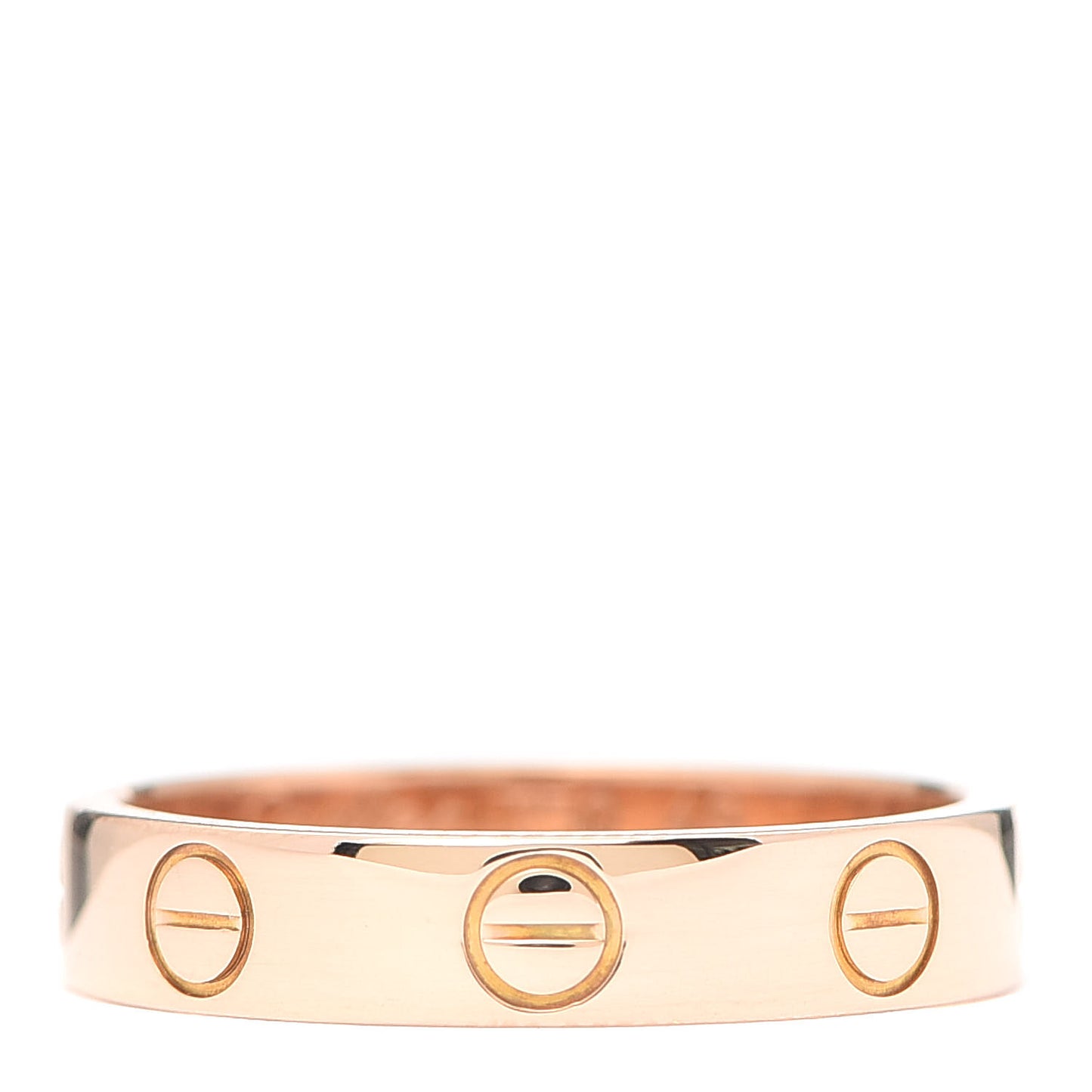 18K Pink Gold 3.5mm LOVE Wedding Band Ring 49 4.75