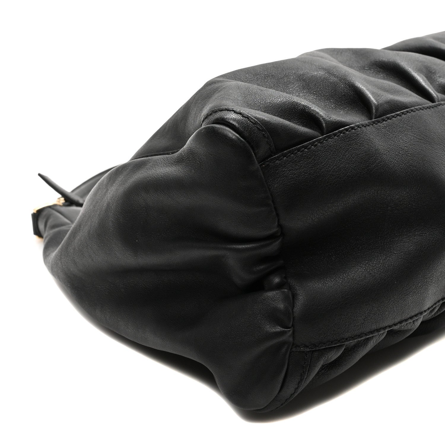 Gucci Calfskin Large D Gold Ring Hobo Black 8 of 9