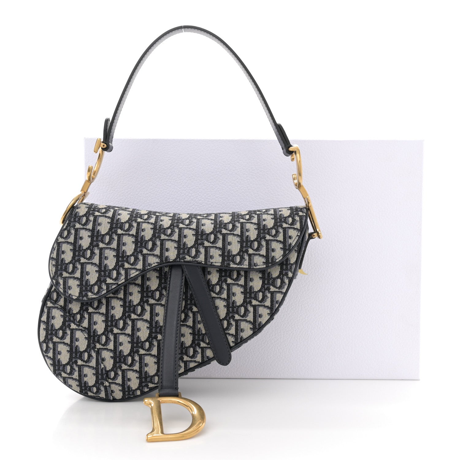 Christian Dior Oblique Saddle Bag Blue 13 of 13