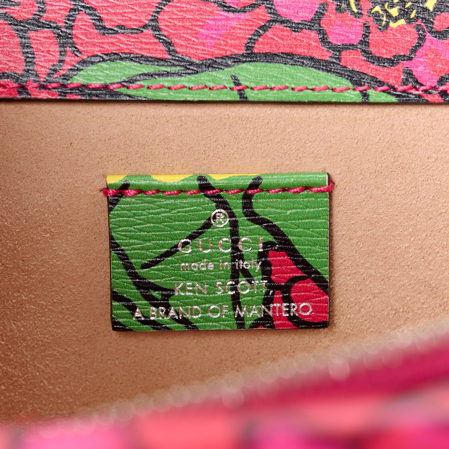 Gucci X KEN SCOTT New Shangai Calfskin Pomponica Print Small Dionysus Shoulder Bag Multicolor 6 of 11