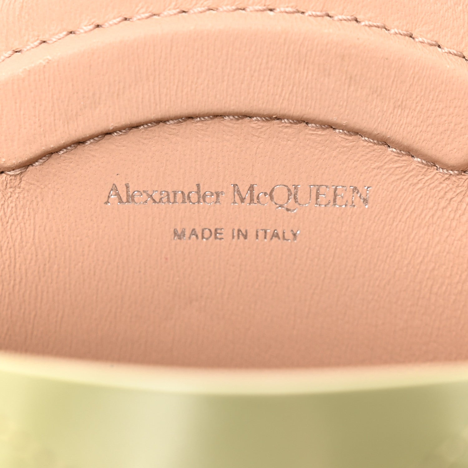 Alexander McQueen Calfskin Mini Curve Bucket Bag Sage 7 of 12