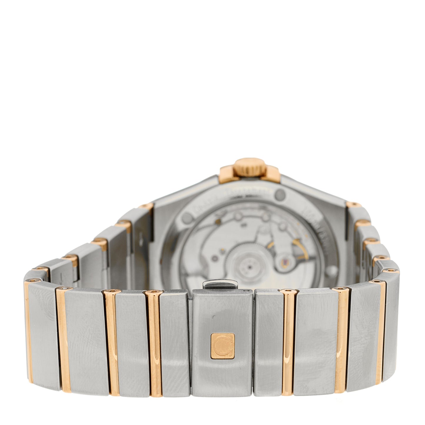 Stainless Steel 18K Yellow Gold Diamond 35mm Constellation Co-Axial Automatic Watch Silver 123.20.35.20.52.004