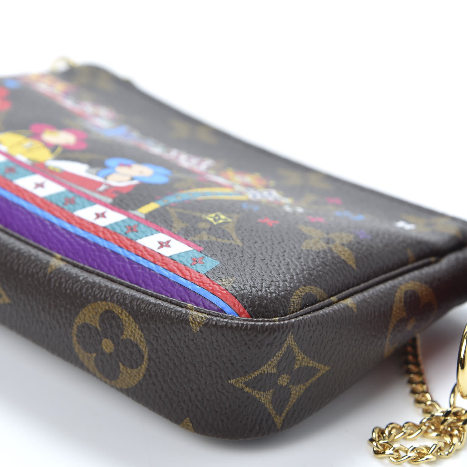 Louis Vuitton Monogram 2020 Christmas Animation Bumper Cars Mini Pochette Accessories Coquelicot 6 of 9