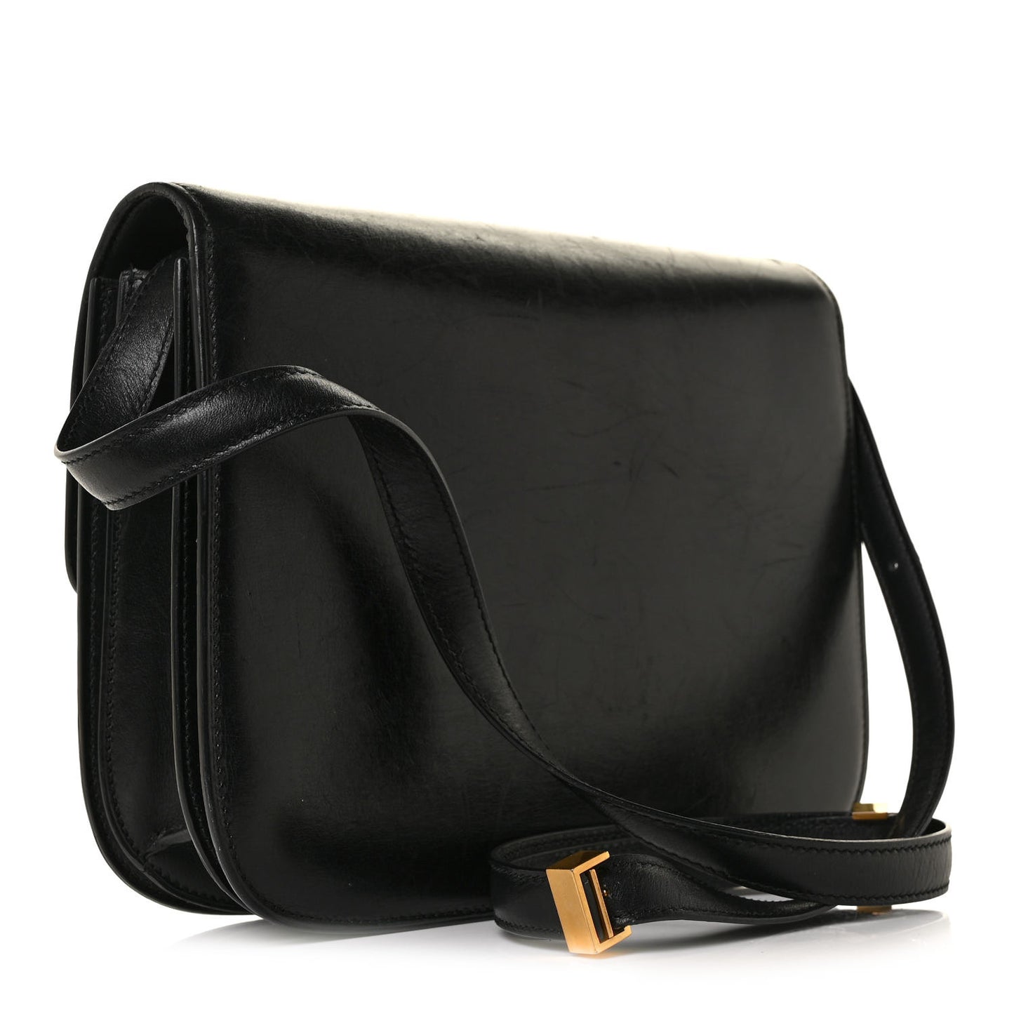 Box Calfskin Medium Classic Box Flap Bag Black