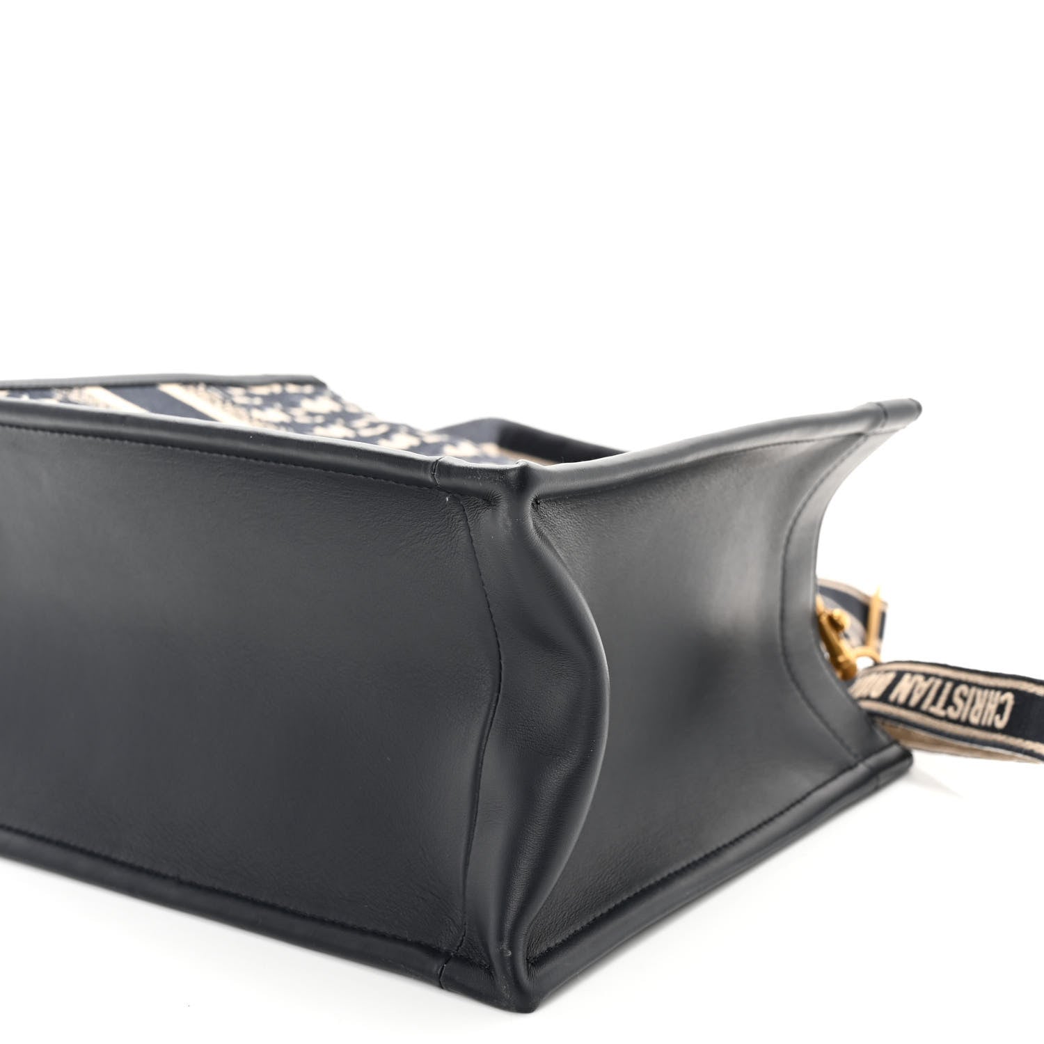 Christian Dior Oblique Calfskin Small Book Tote With Strap Blue Multicolor 6 of 9