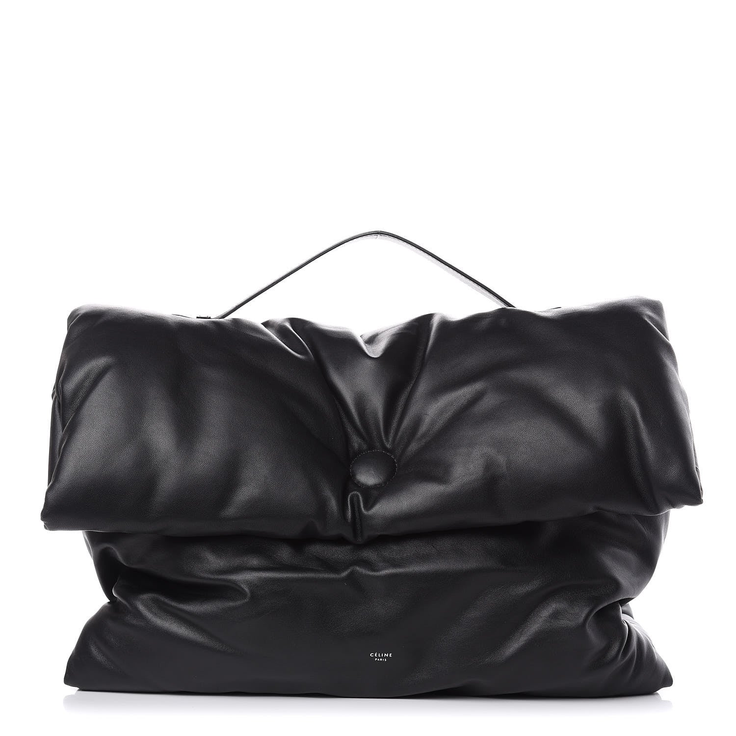 Celine Smooth Lambskin Cartable Pillow Flap Black 401338