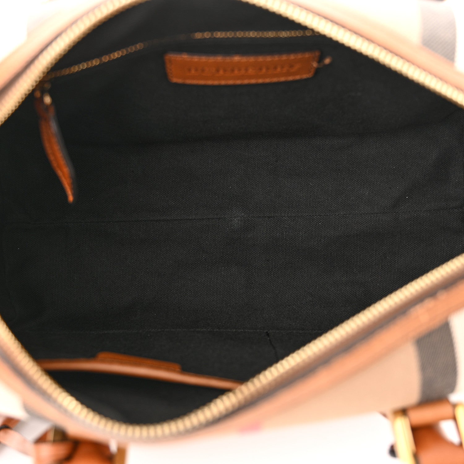 Burberry House Check Medium Alchester Bowling Bag Tan 5 of 20