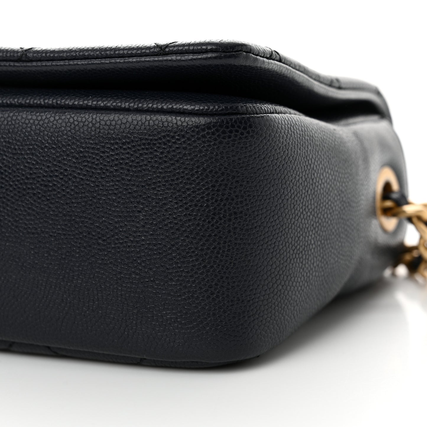 Caviar Quilted Small Fashion Therapy Flap Bag Navy Blue