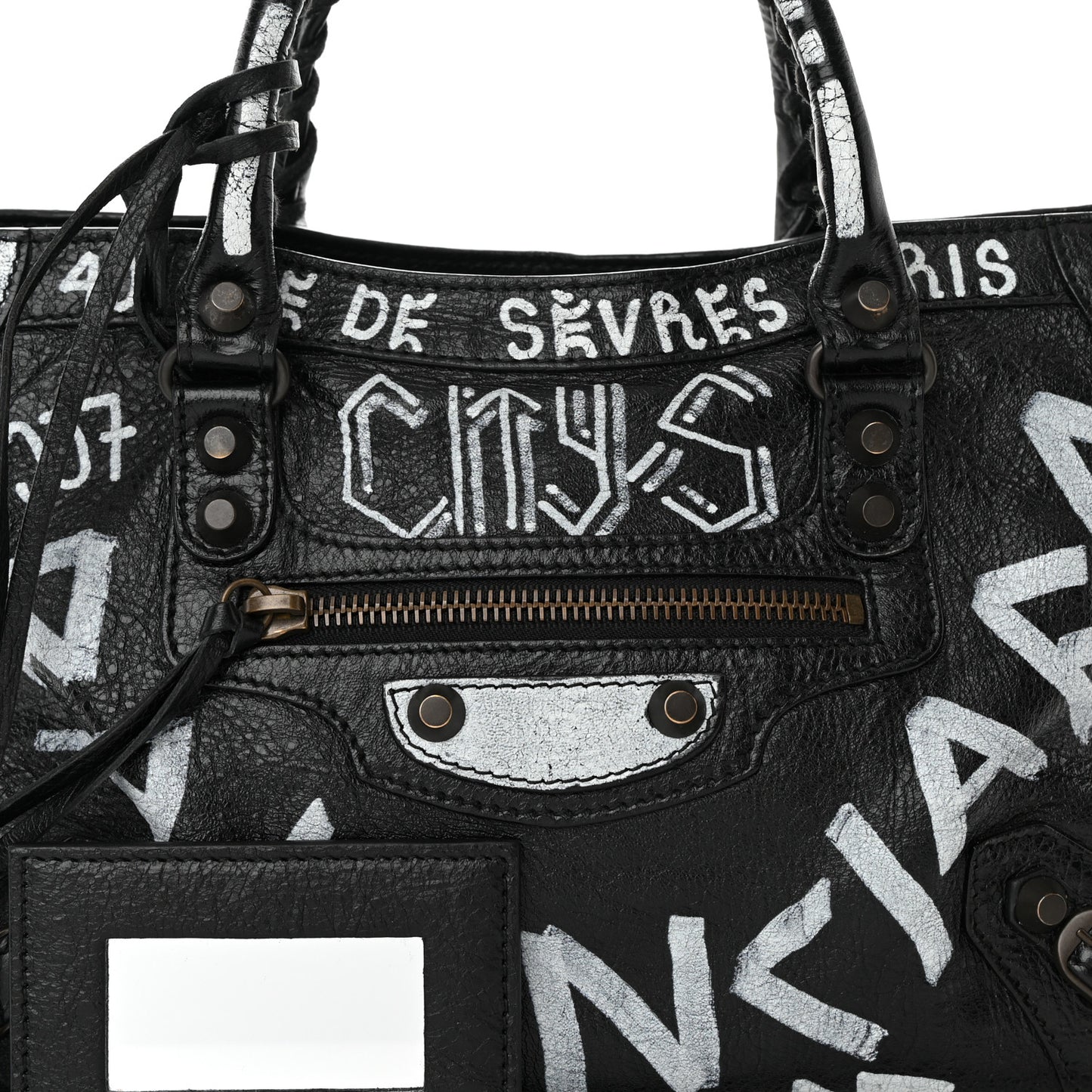 Agneau Classic Hardware Graffiti All Over S City Black