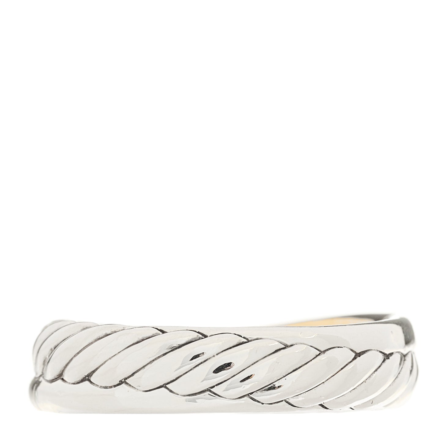 Sterling Silver 18K Yellow Gold Narrow Crossover Ring 54 7