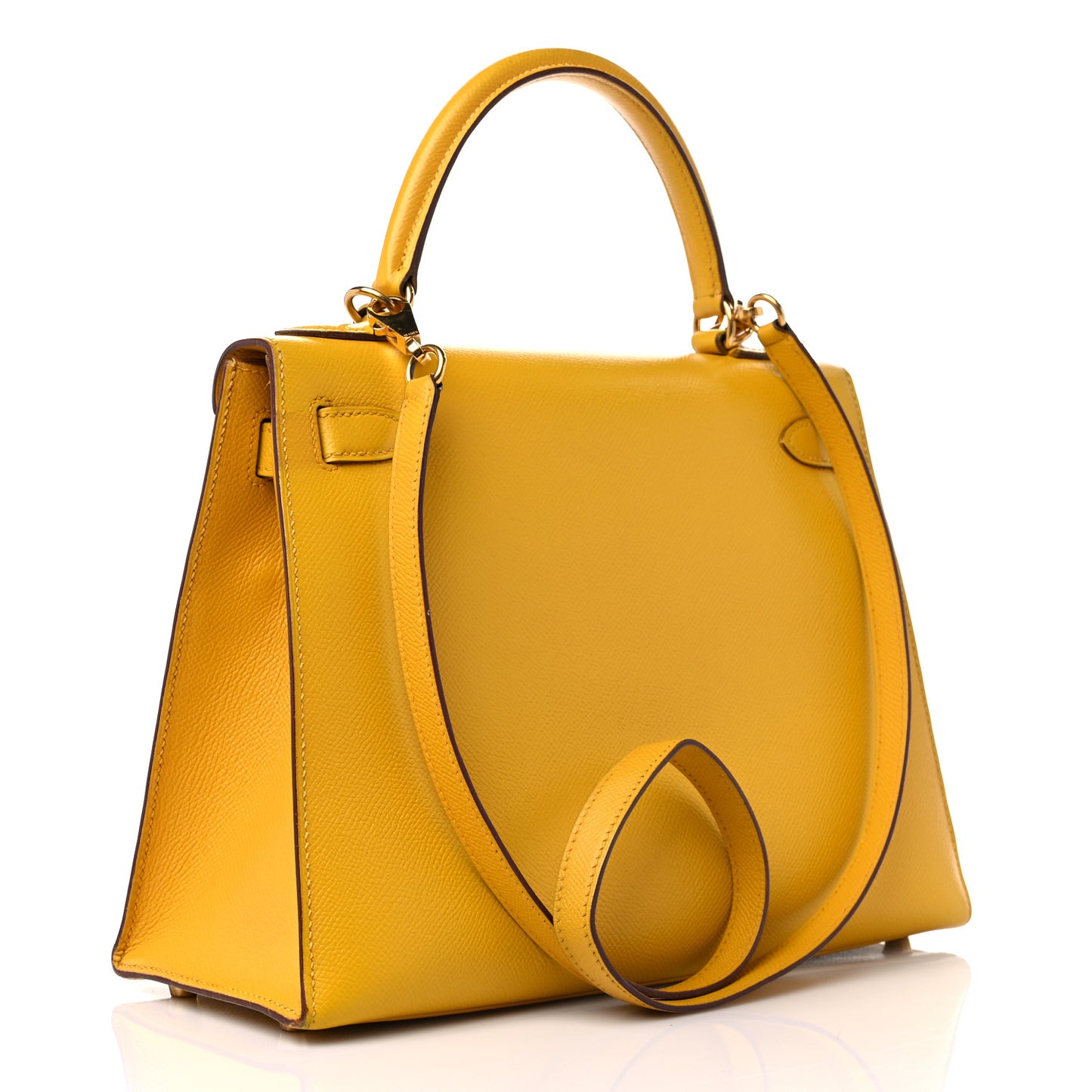 Epsom Kelly Sellier 28 Jaune Ambre