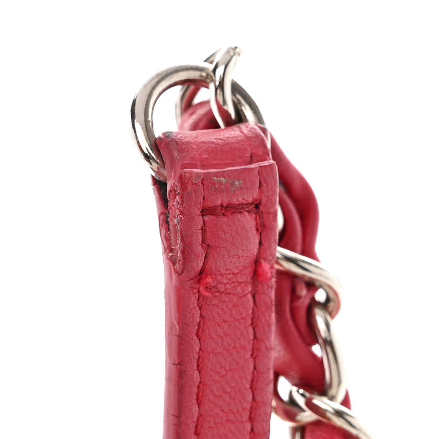 Patent Quilted Small Rock In Rome Single Flap Dark Pink