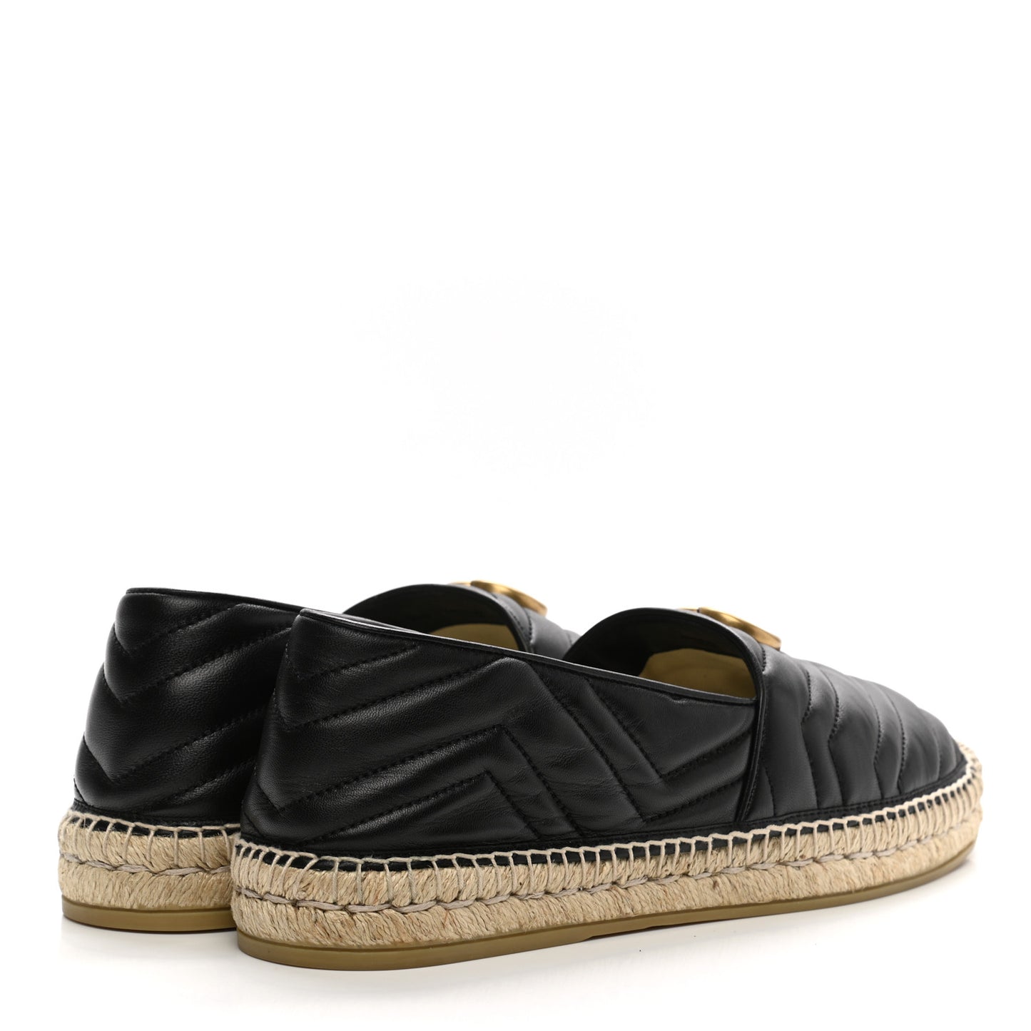 Nappa Matelasse Mens GG Marmont Espadrilles 11 Black