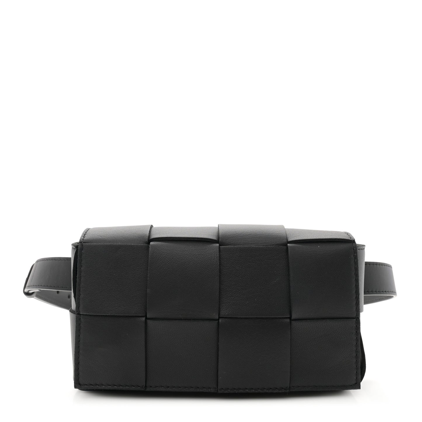 Nappa Maxi Intreccio The Belt Cassette Bag Black