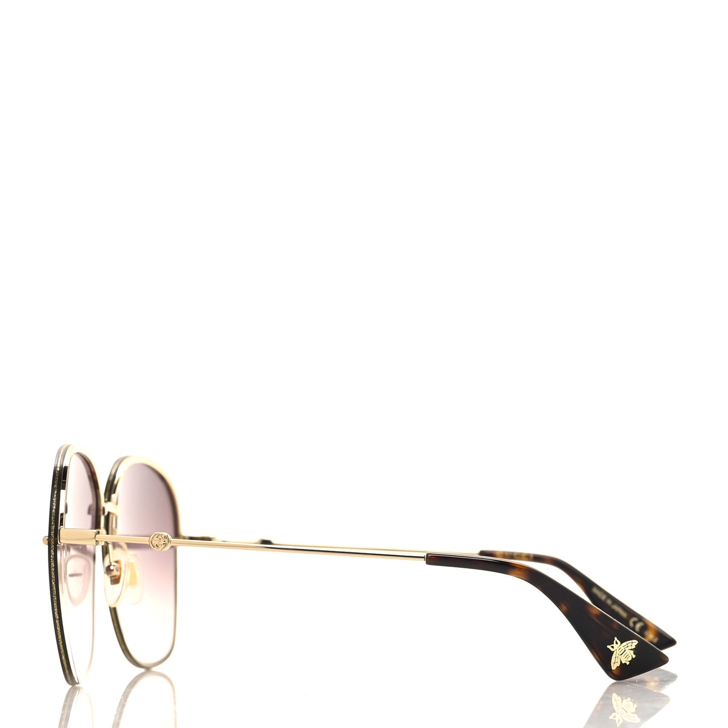 Square Frame Sunglasses GG0228S Gold