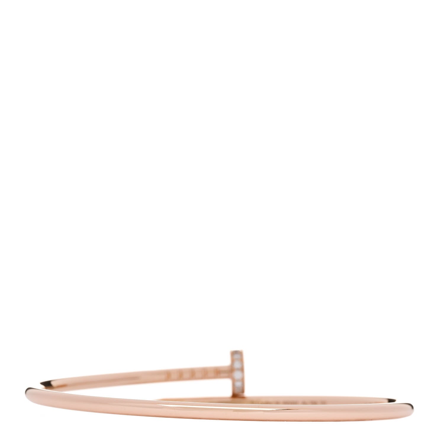 Cartier 18K Pink Gold Diamond Small Juste Un Clou Bracelet 16 2 of 5