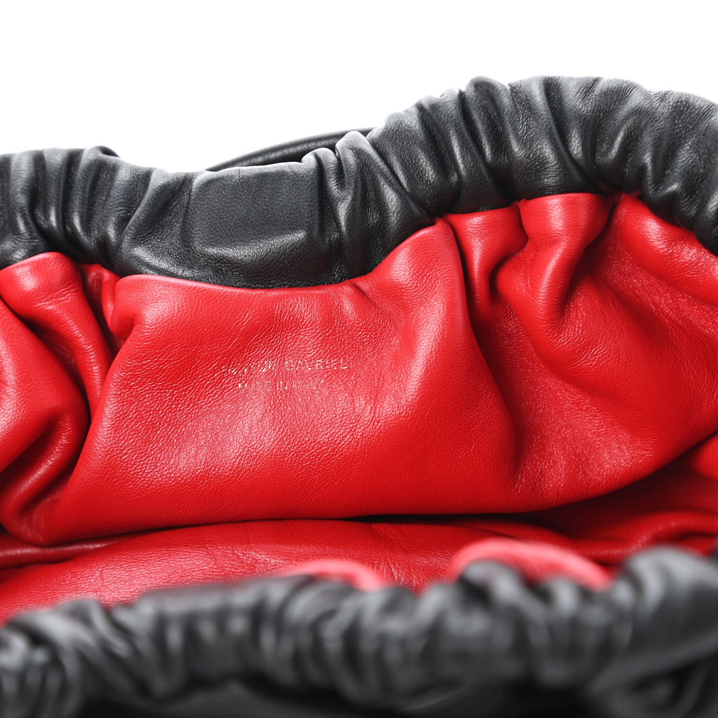 Lambskin Mini Cloud Clutch Black Flamma