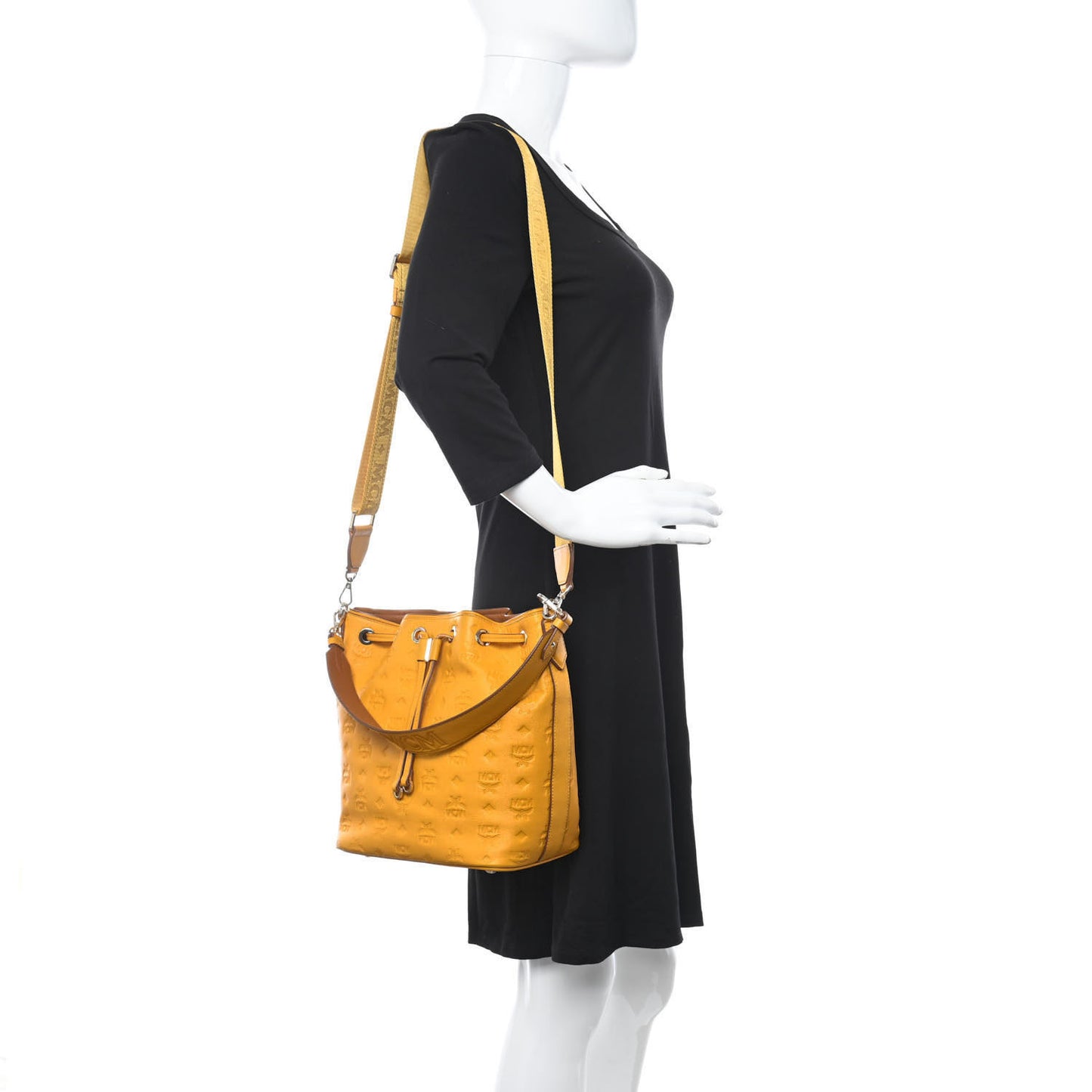 Calfskin Ottomar Monogram Small Essential Bucket Golden Mango