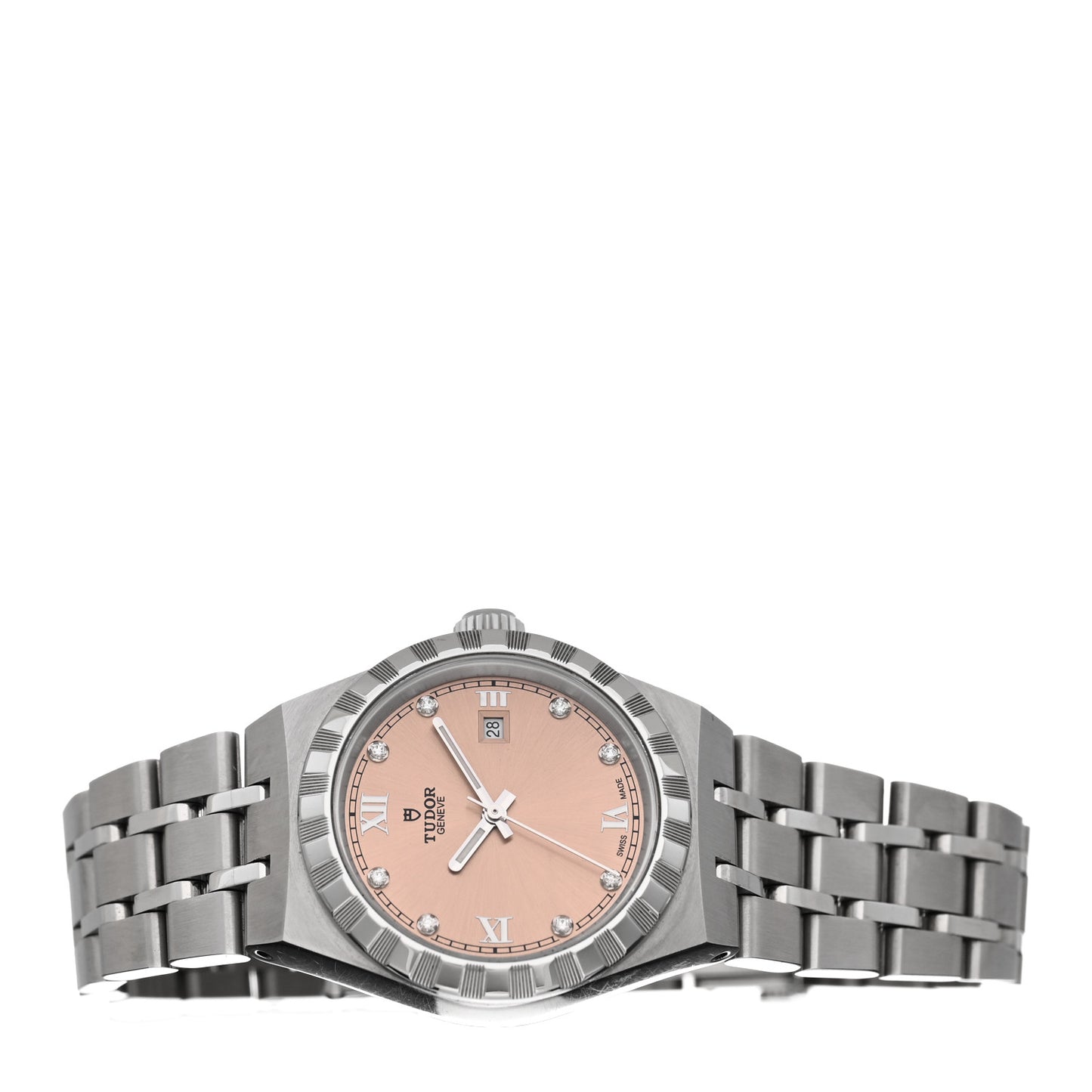 Stainless Steel Diamond 28mm Royal Automatic Watch Pink 28300