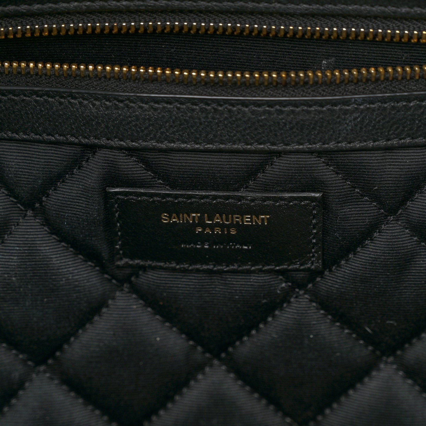 Calfskin Quilted ES Giant Travel Bag Black