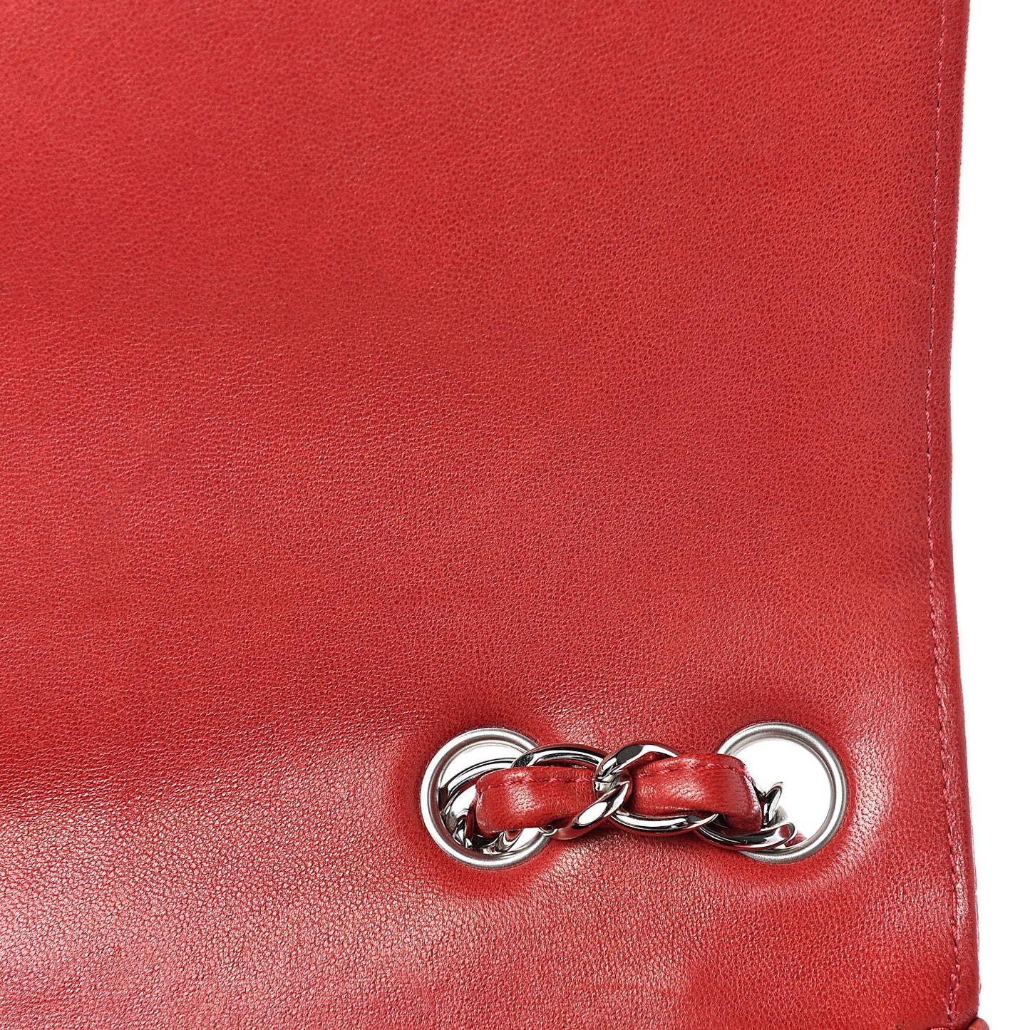 Matte Alligator Jumbo Single Flap Red