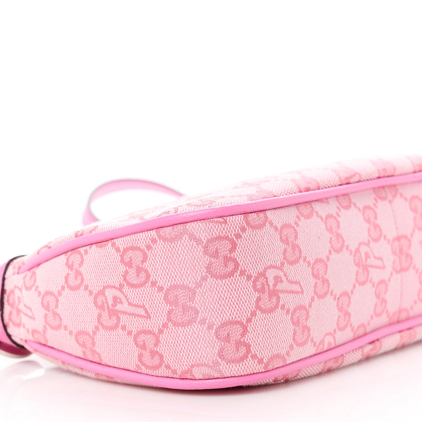 X PALACE GG Supreme Monogram Palace Textured Dollar Calfskin Shoulder Bag Pink Pale Rose Palace