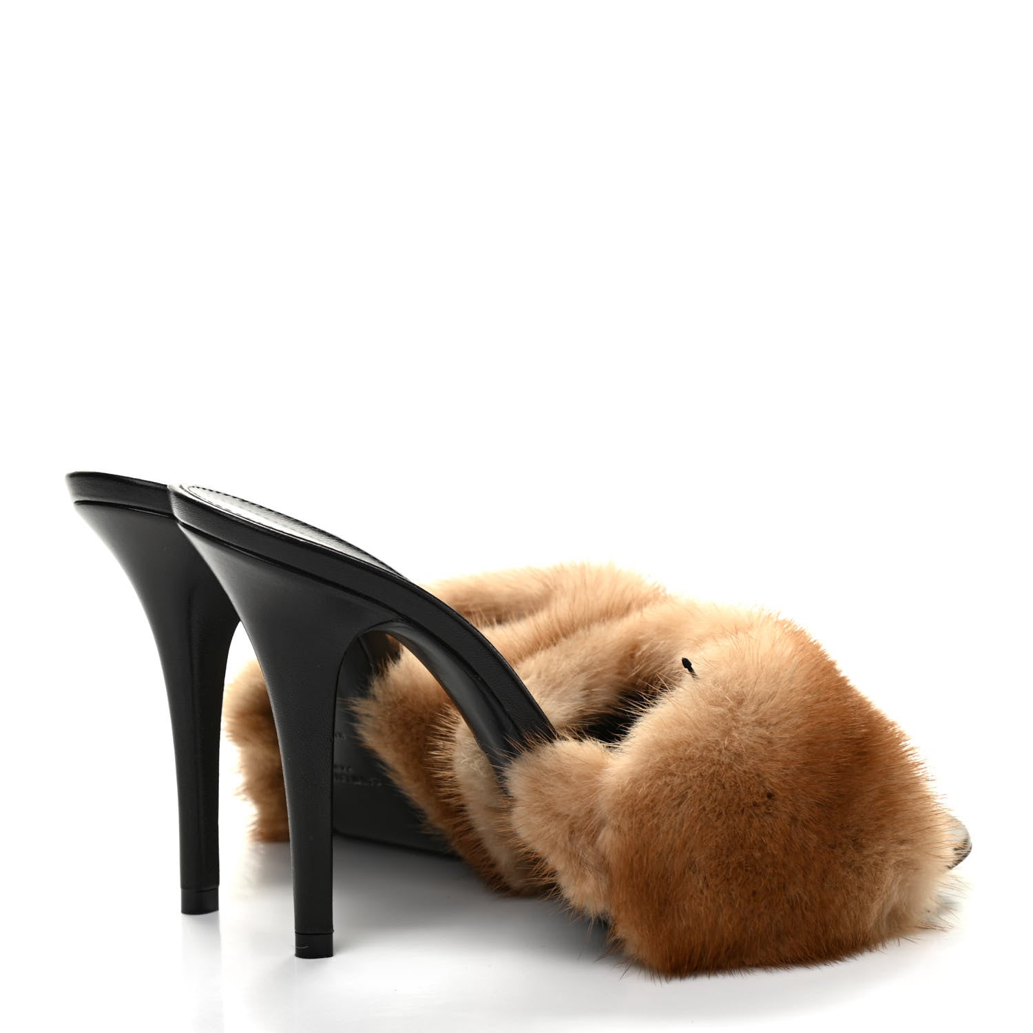 Saint Laurent Mink Calfskin Roy Mule Sandals 39 Tan 4 of 8