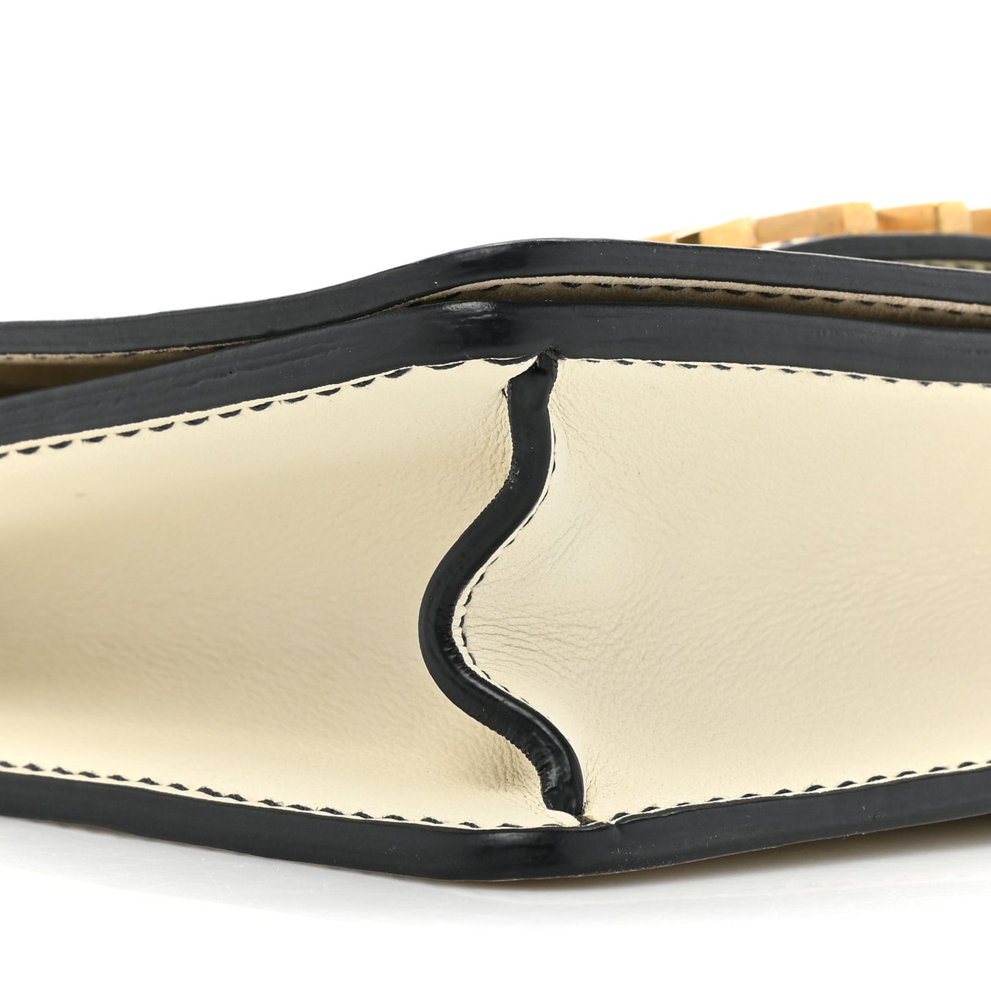 Calfskin J'Adior Chain Flap Bag Off White