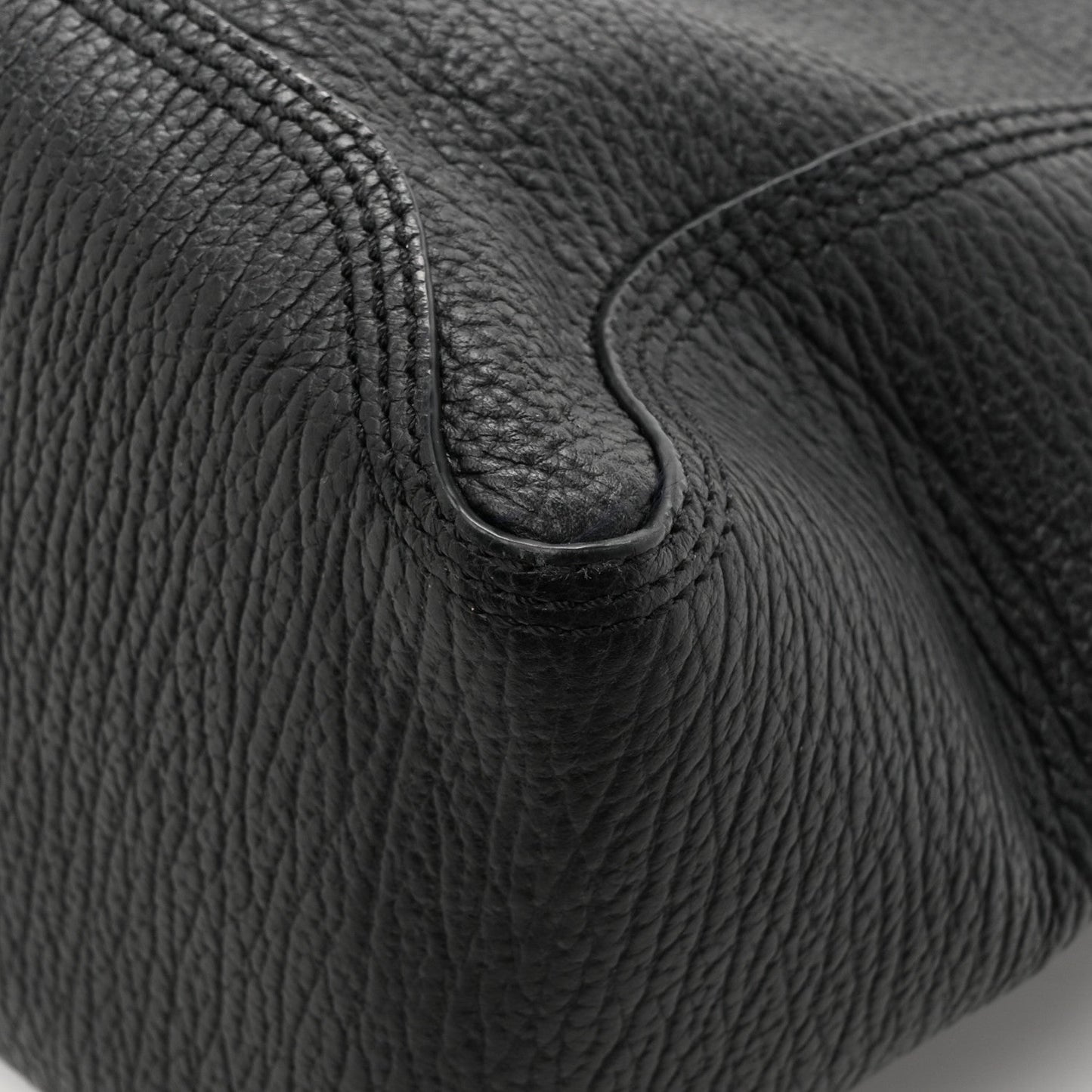 Textured Calfskin Medium Pashli Satchel Black
