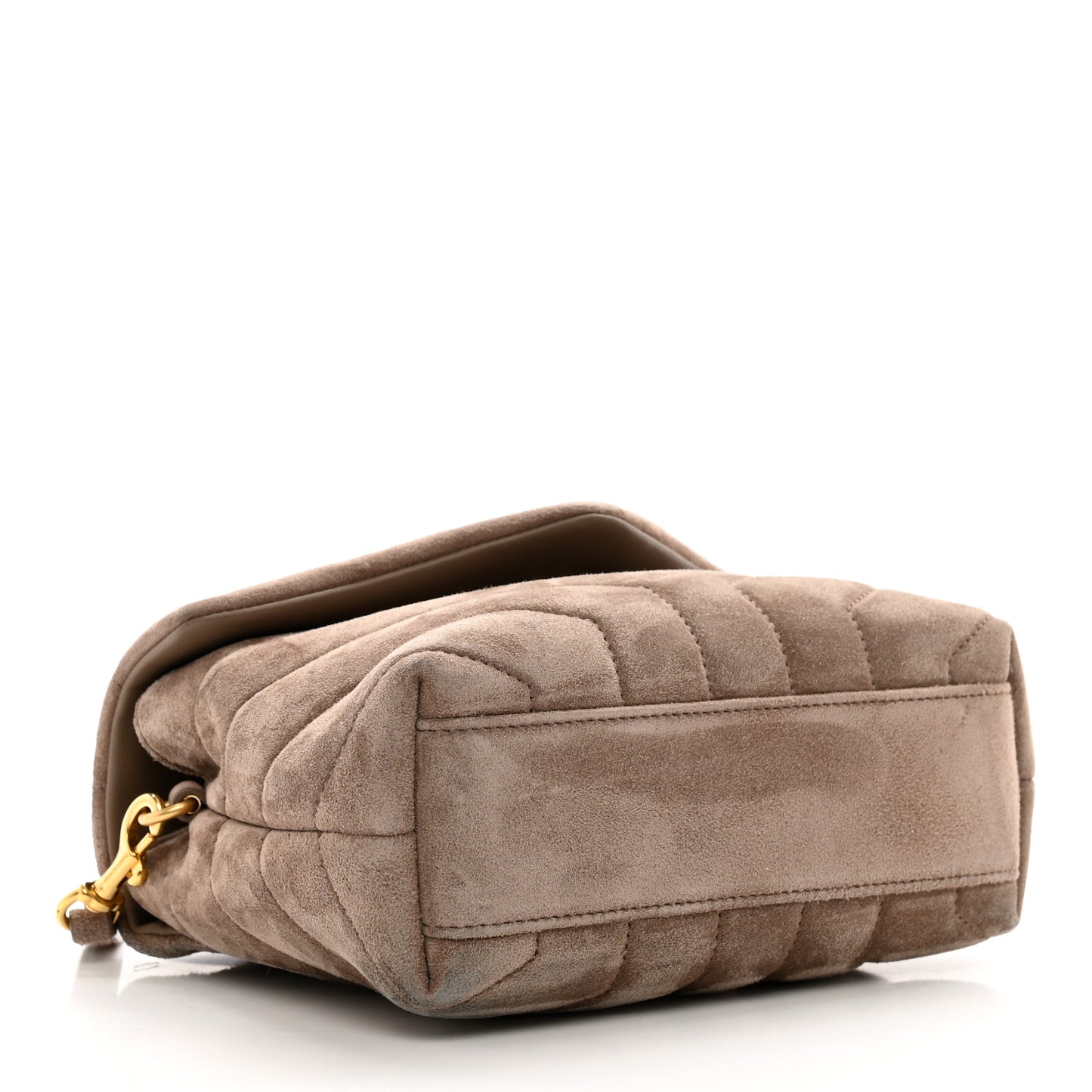Suede Toy Loulou Shoulder Bag Taupe
