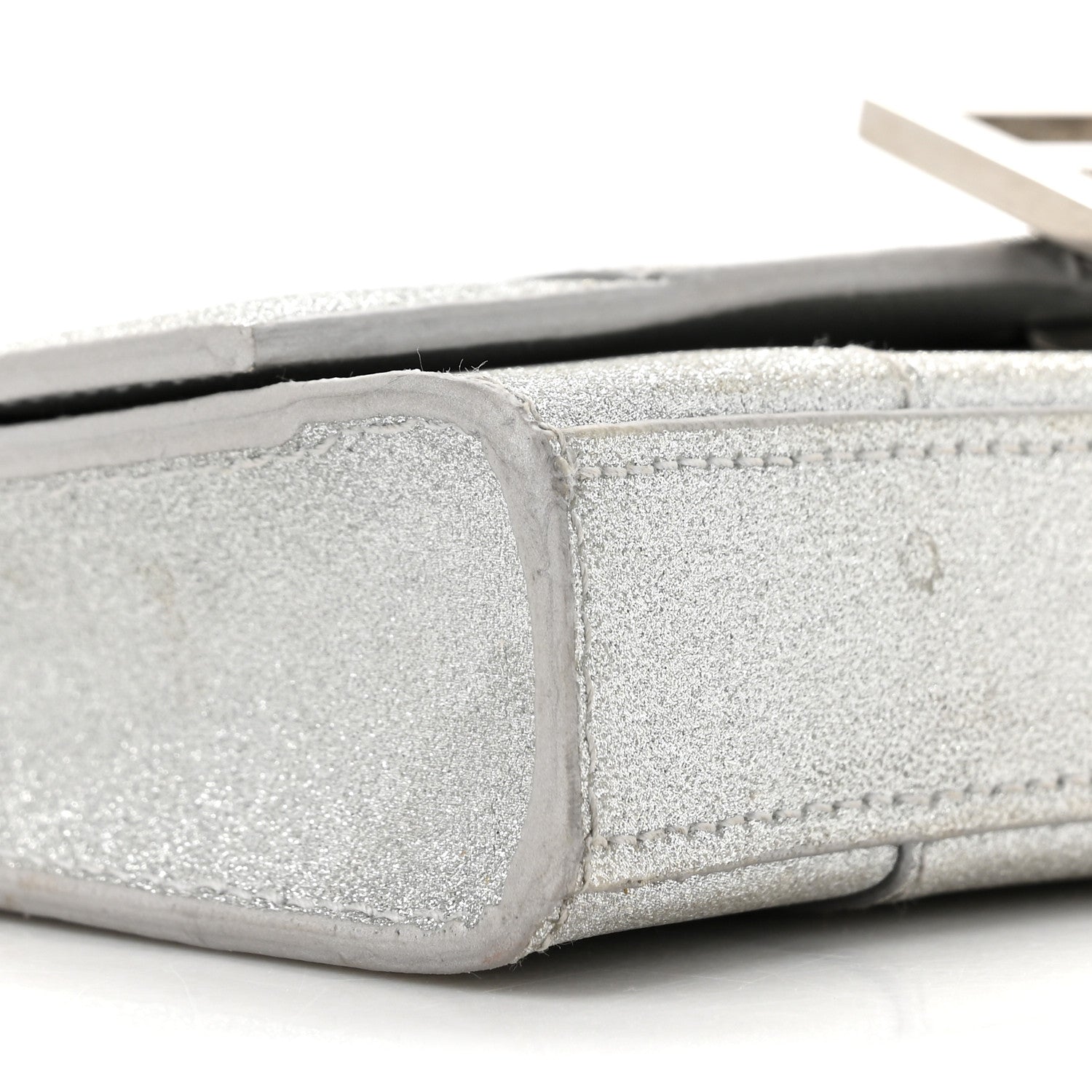 Balenciaga Sparkling Fabric XS Hourglass Wallet On Chain Silver 11 of 17