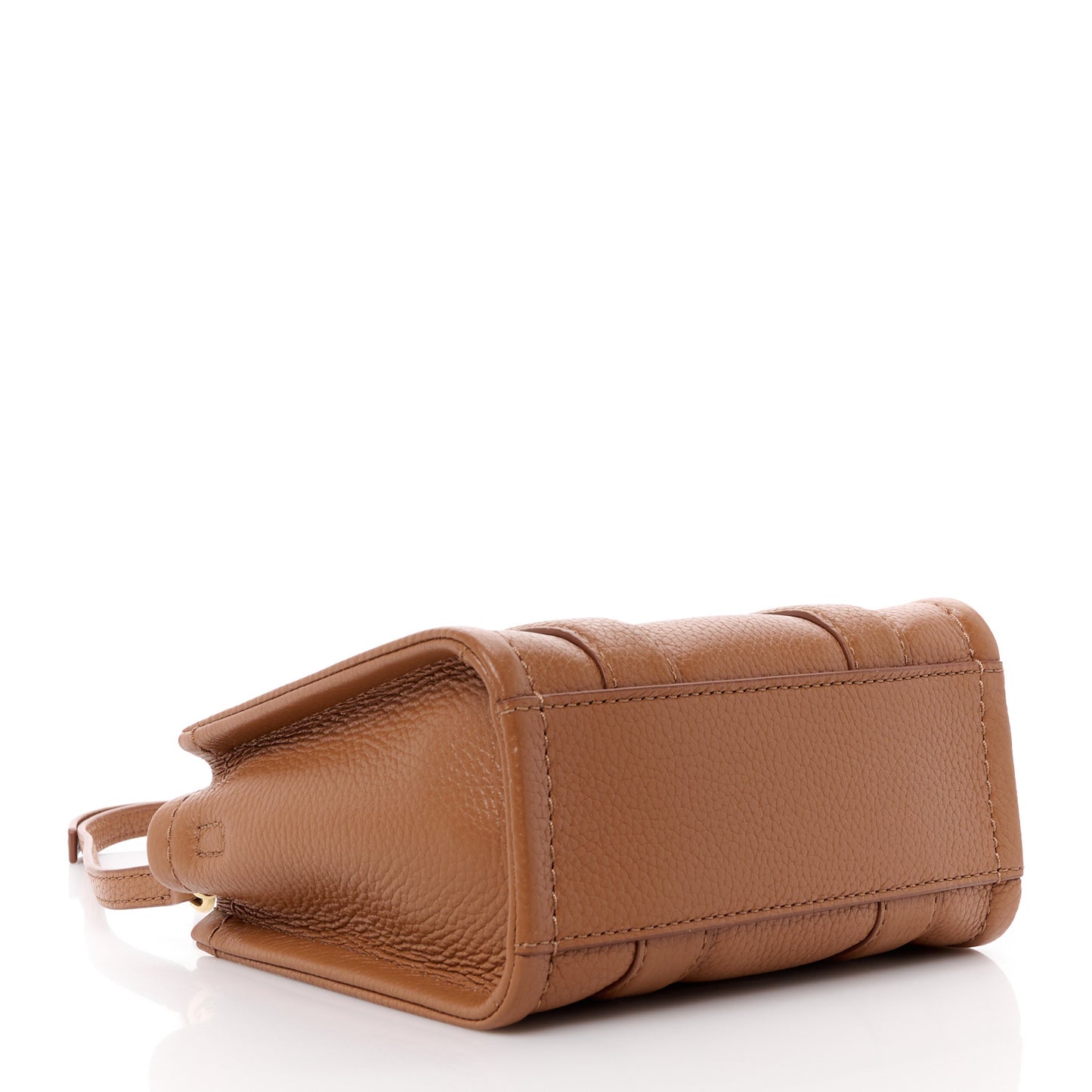 Grained Calfskin Micro The Tote Bag Argan Oil
