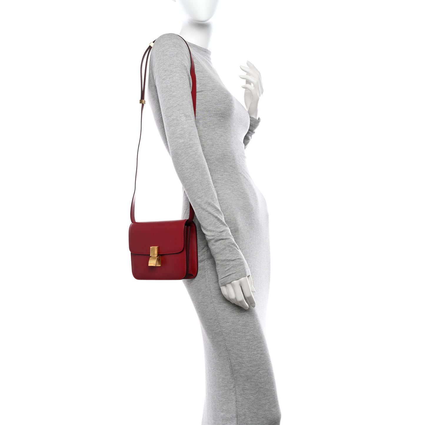 Box Calfskin Teen Classic Box Flap Bag Red